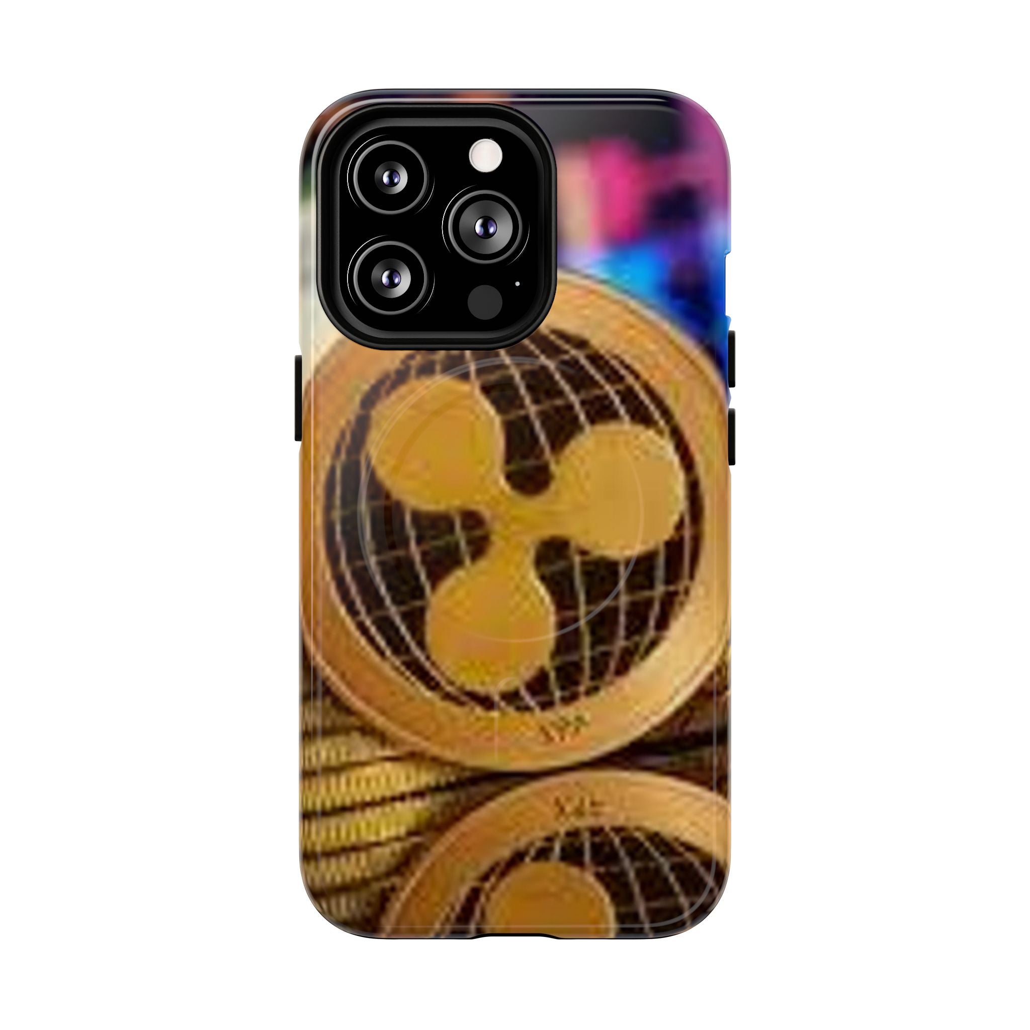 Coque de protection rigide magnétique design Ripple Coin | Coque de téléphone Crypto Ripple