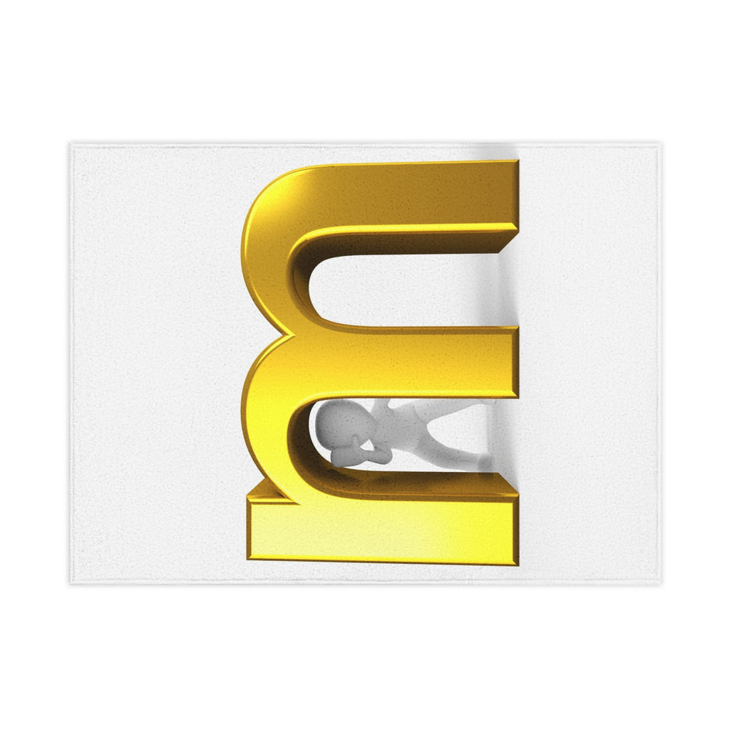 Gold Letter M toddler blanket | Monogram initial nursery decor