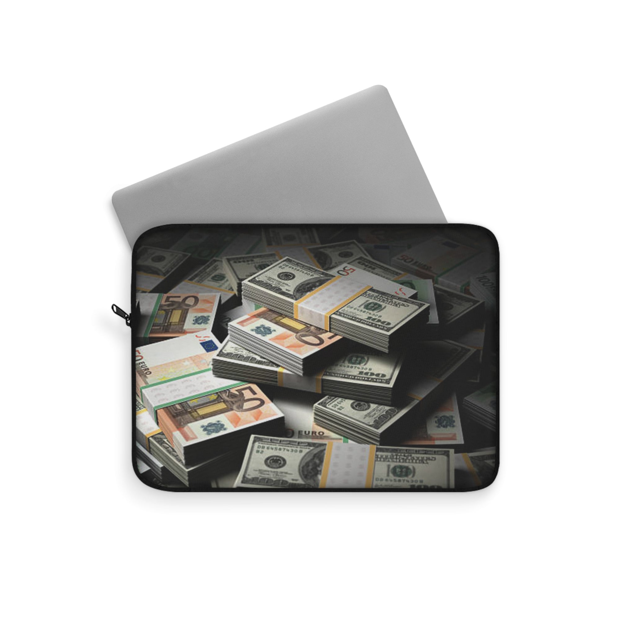 Stacked Cash Laptop Sleeve | Money Print, Currency Design