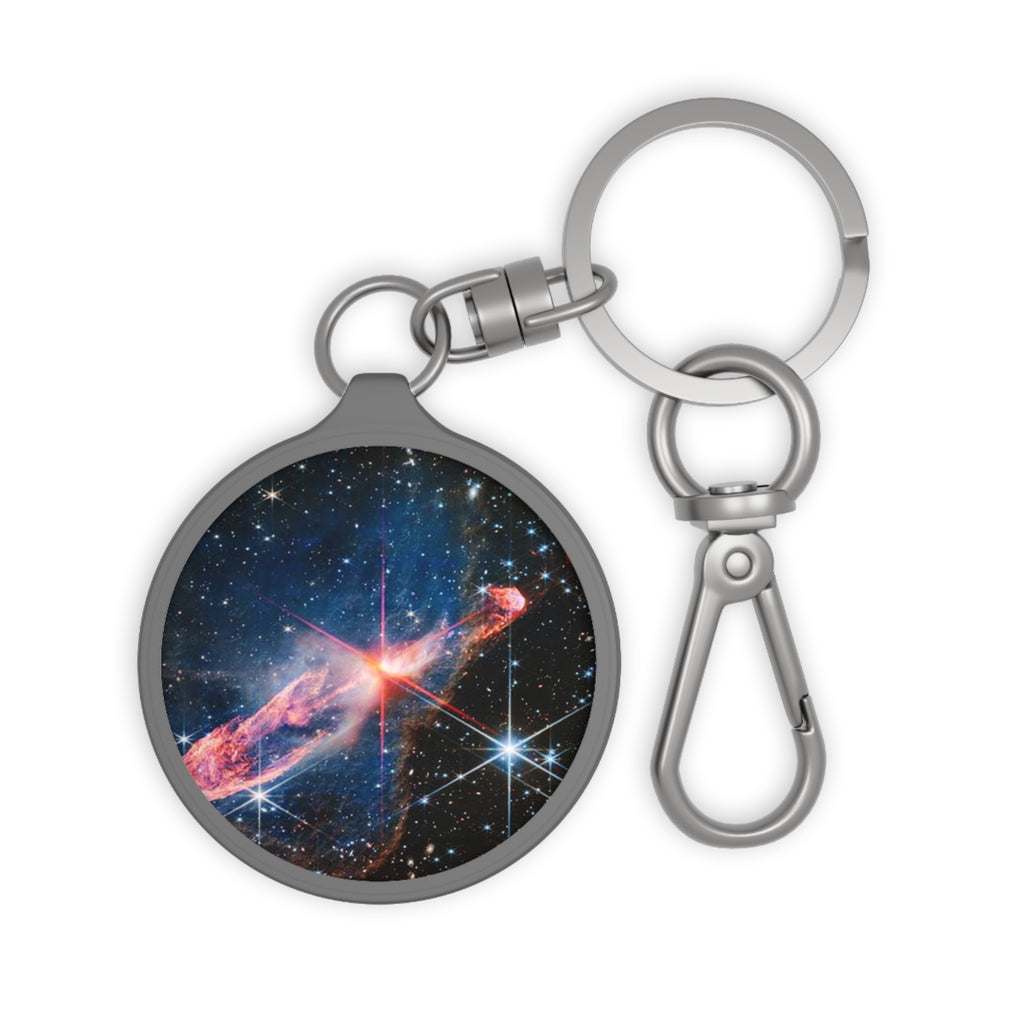 Cosmic Nebula Keyring Tag | Space Galaxy Star Keychain