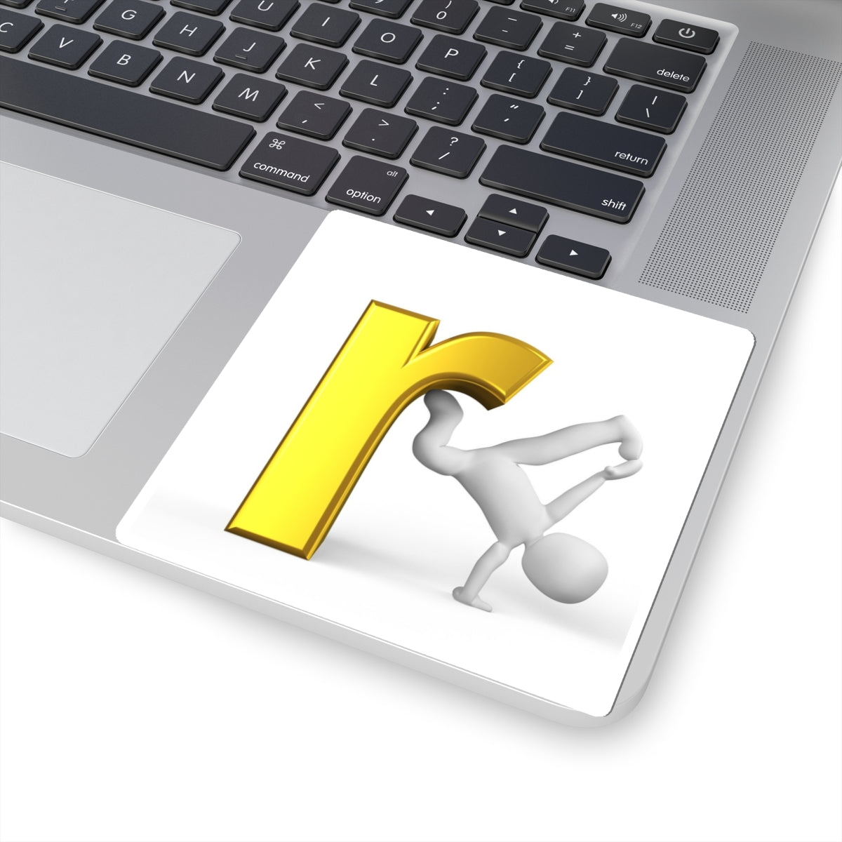 Yellow Letter R Breakdancer Sticker | Kiss-Cut Vinyl Decal