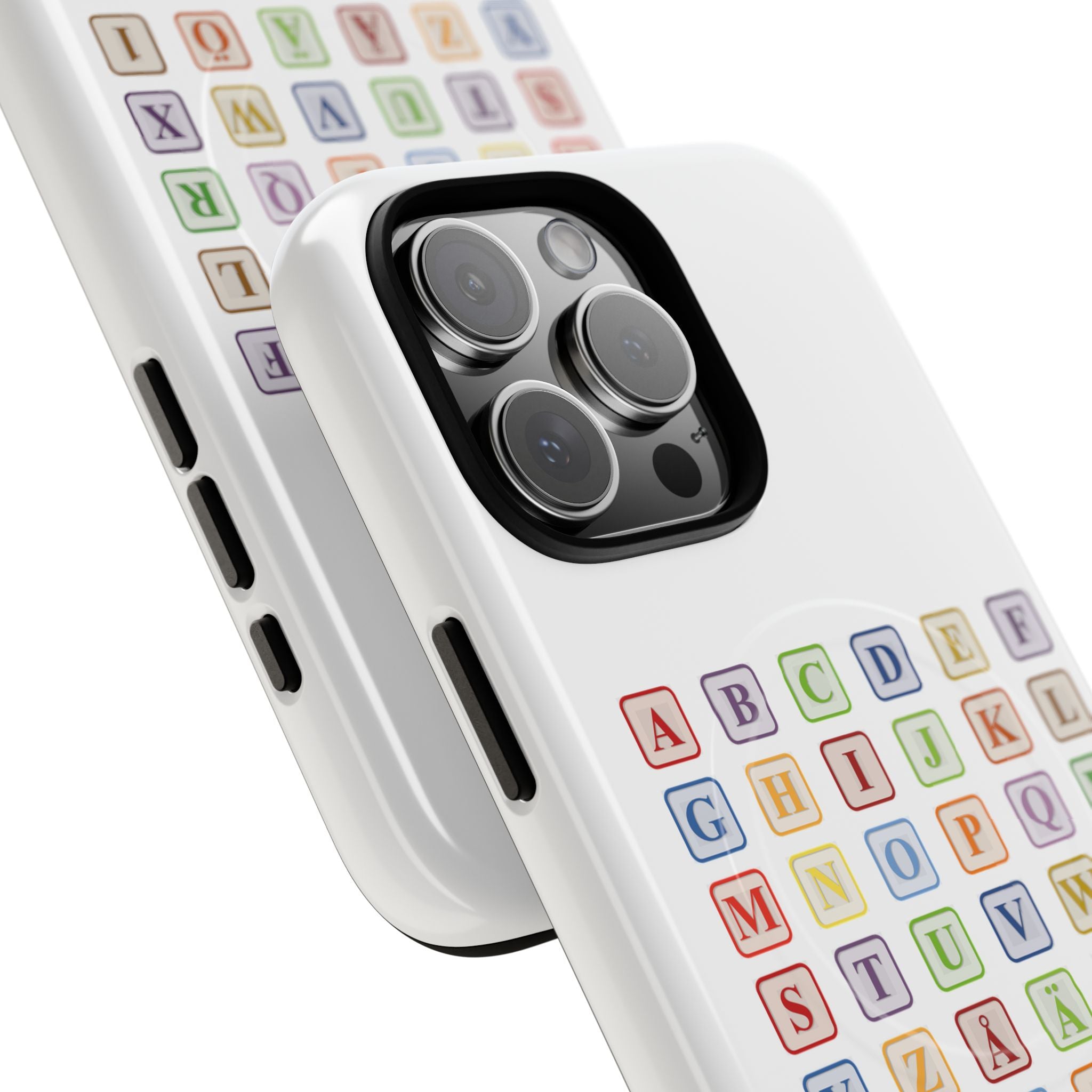 Alphabet Blocks Phone Case | Magnetic Tough Case, Colorful Letter Grid
