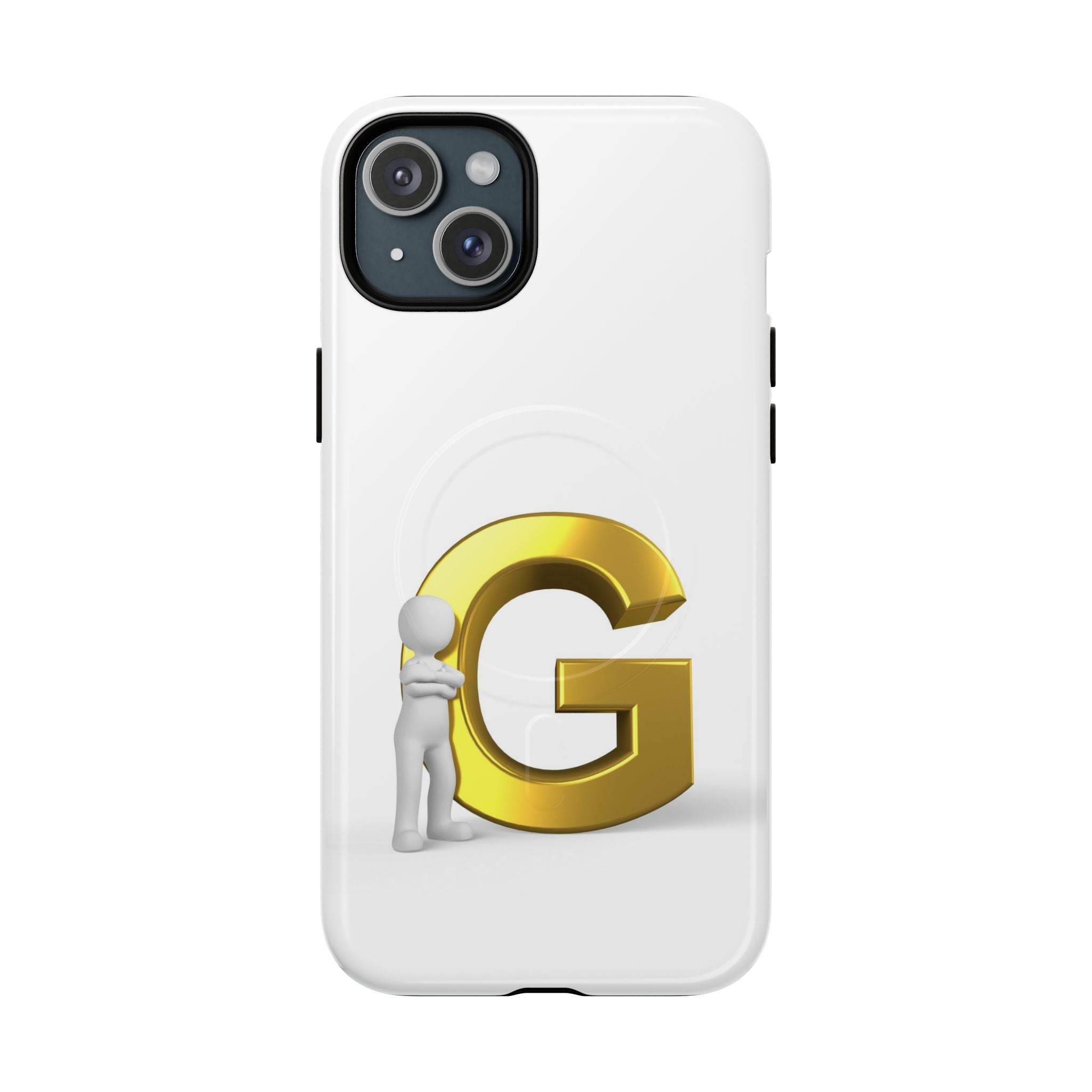 Coque de téléphone Monogramme Lettre G Dorée | Coque magnétique résistante