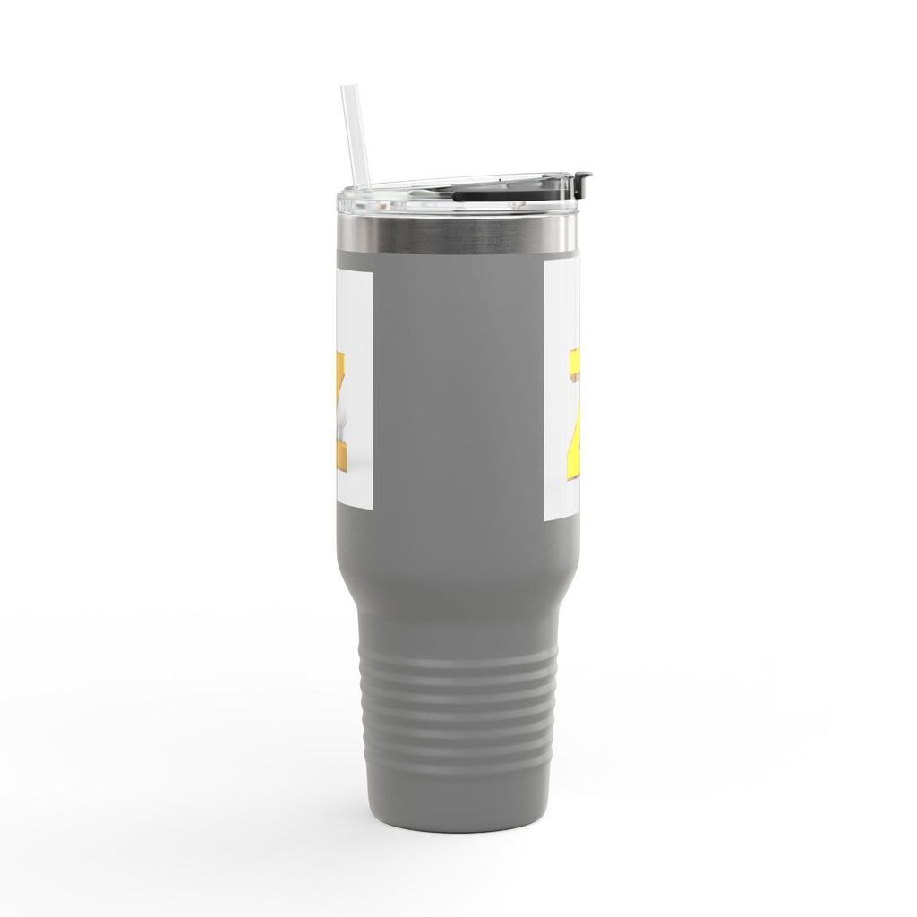 Gold Letter Z Monogram Travel Mug | 40oz Insulated Tumbler