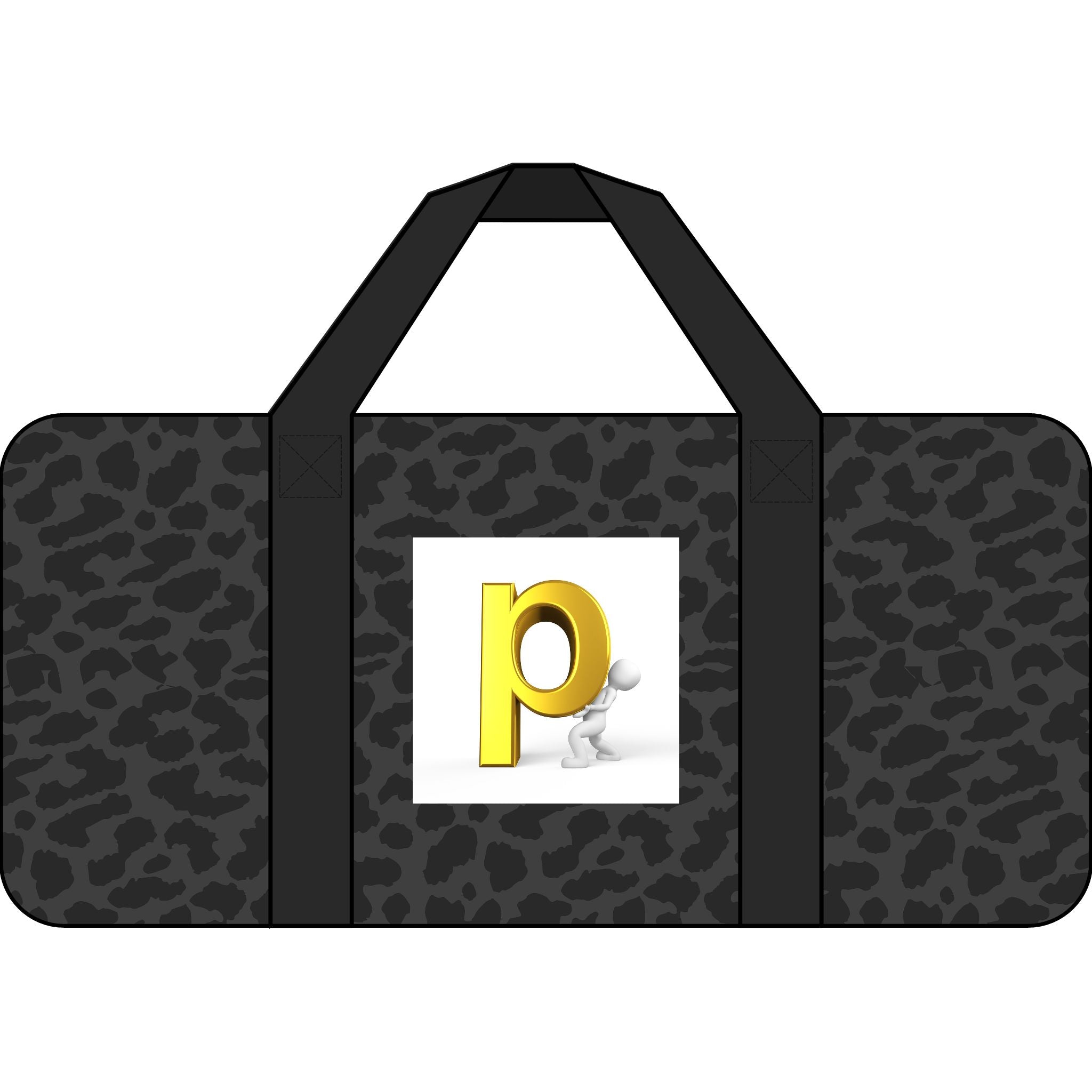 Yellow 'p' Logo Tripper Duffel Bag | Checker Strap or Black Camo