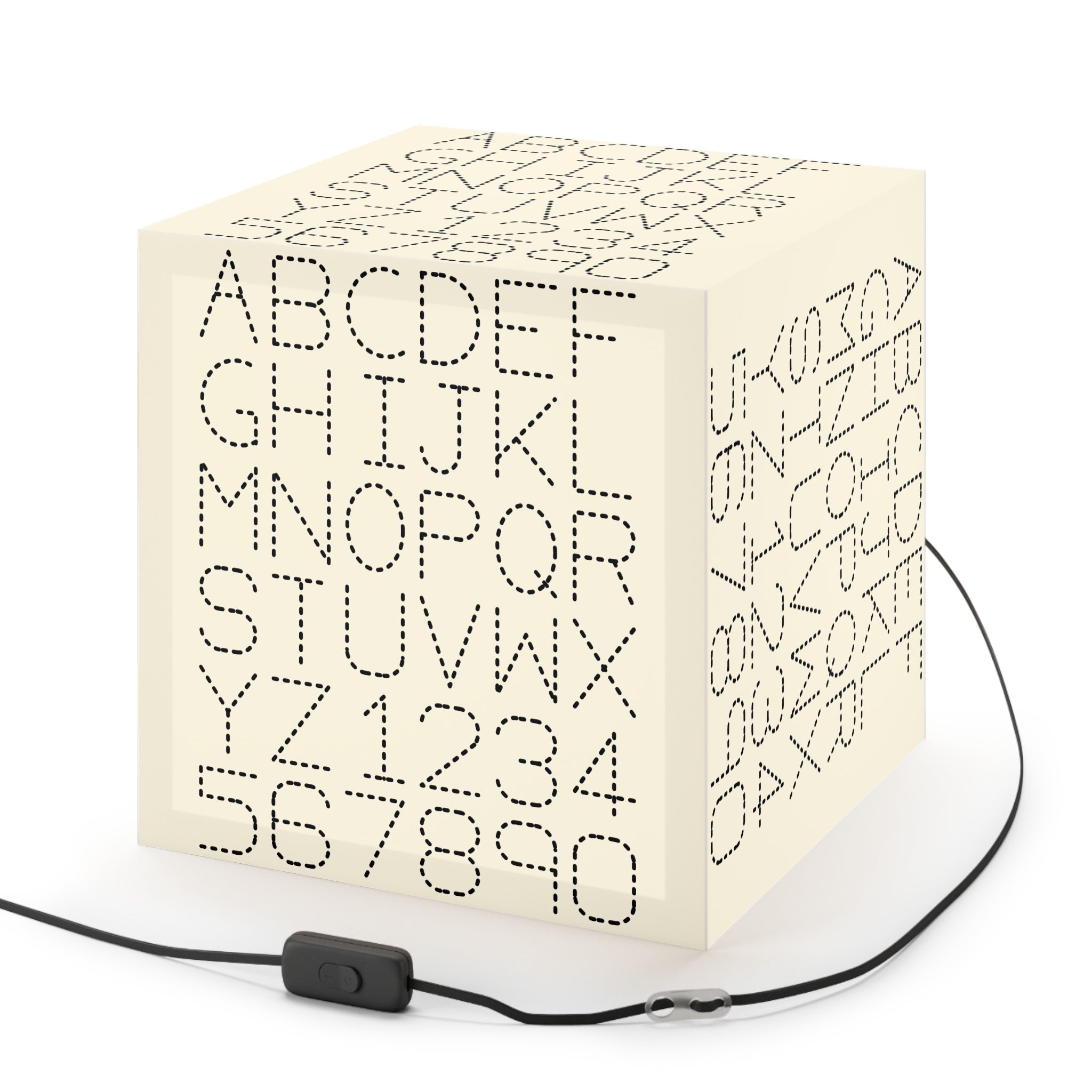 Dotted Alphabet Light Cube Lamp | ABC 123 Nursery Nightlight