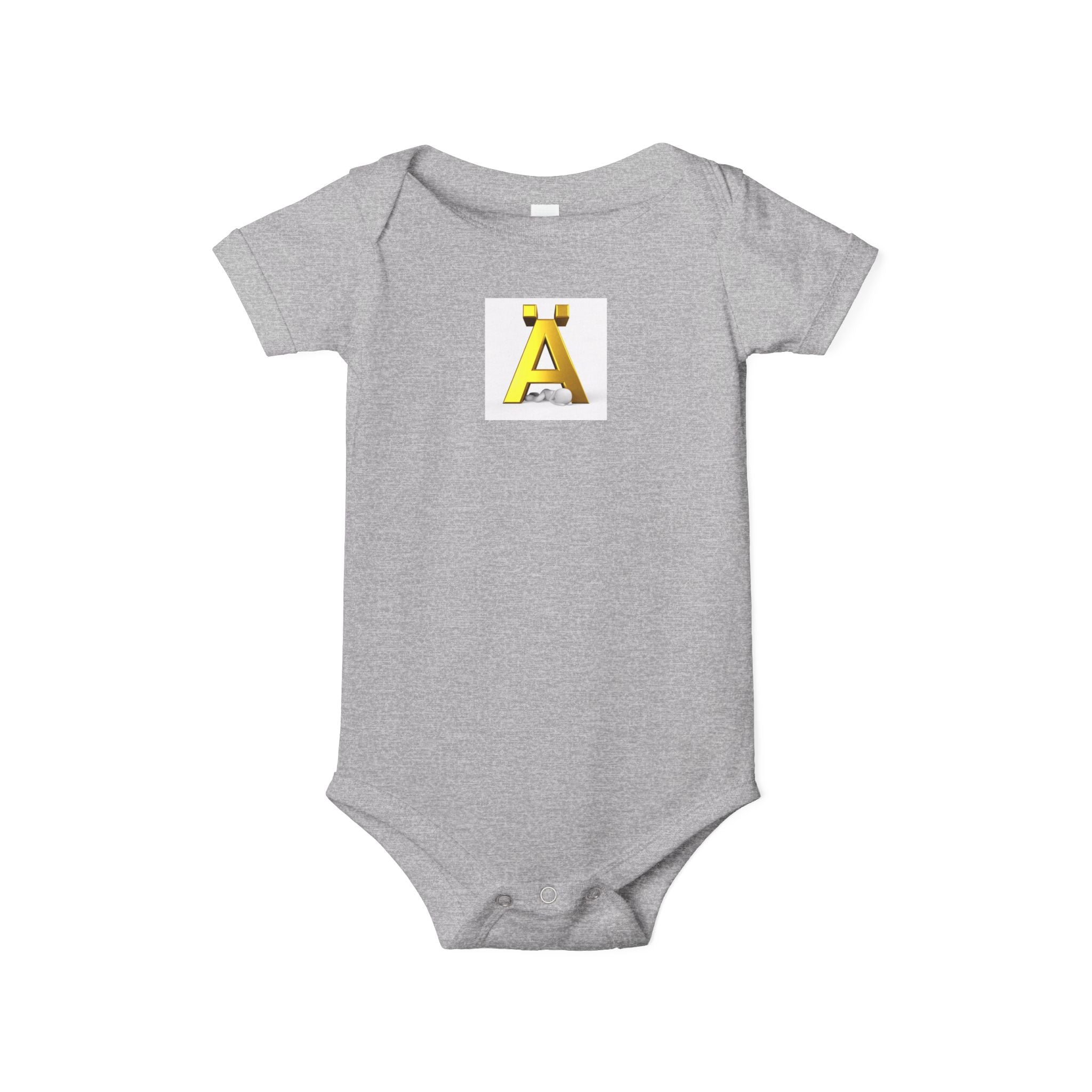 Yellow Letter Ä Baby Onesie | Infant Jersey One Piece
