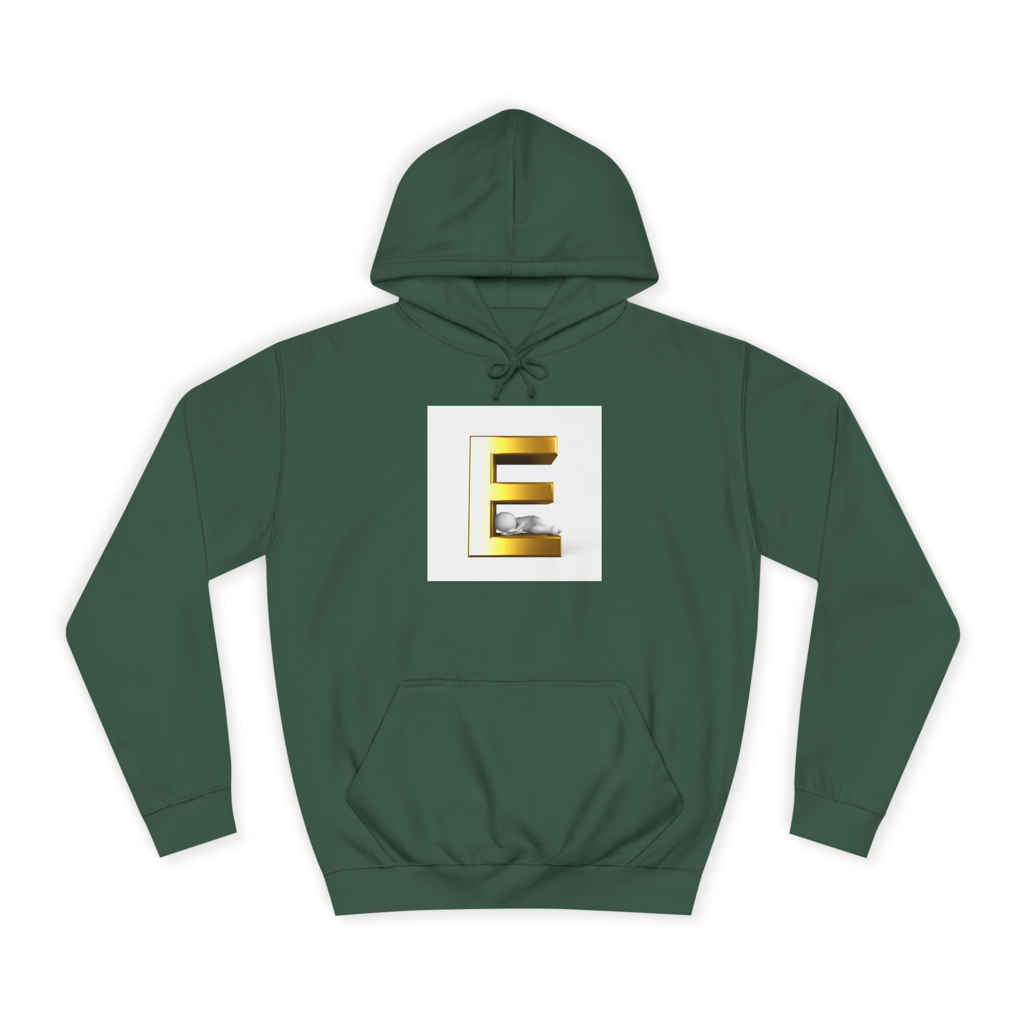 Sweat à capuche lettre E 3D dorée | Sweat-shirt initial monogramme