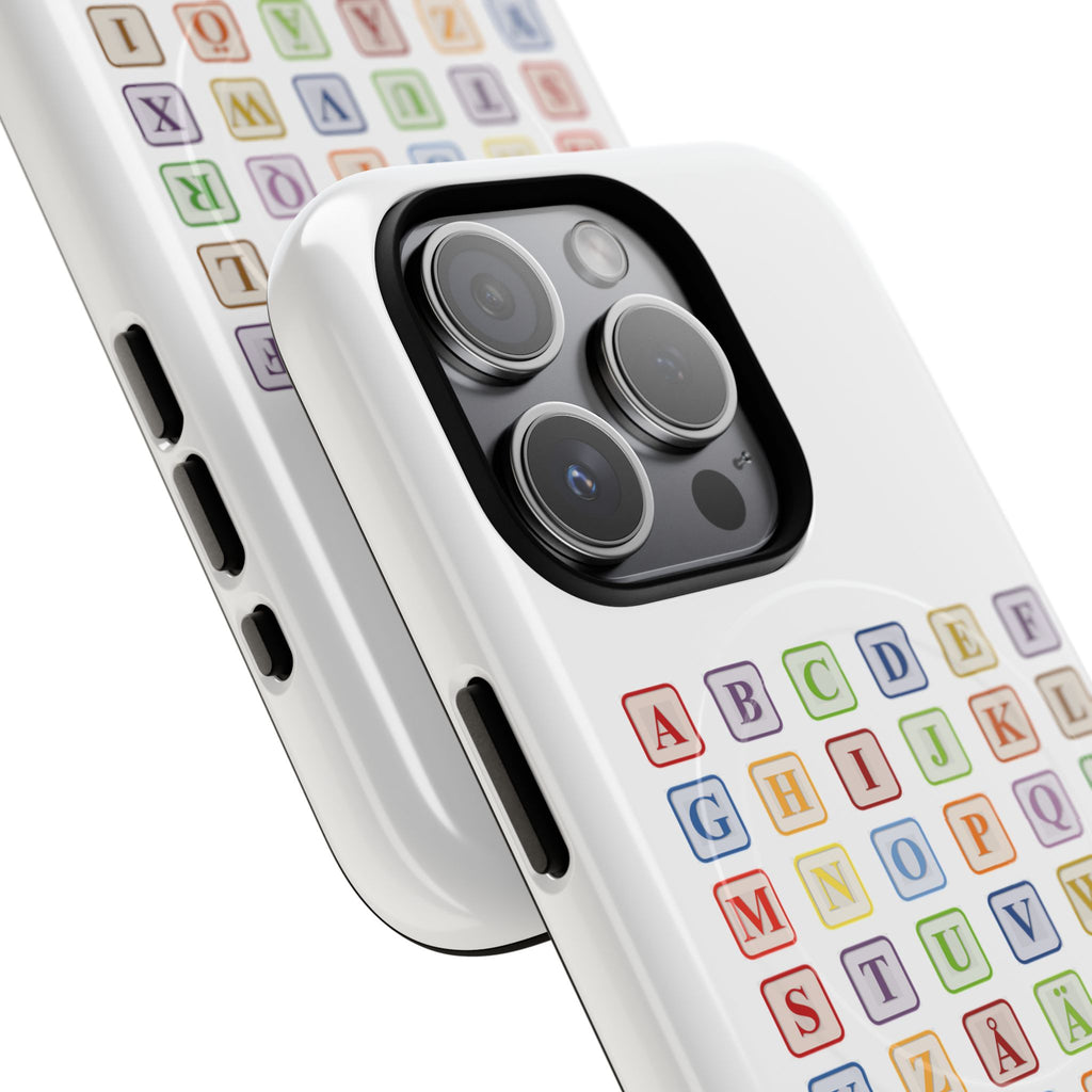 Alphabet Blocks Phone Case | Magnetic Tough Case, Colorful Letter Grid