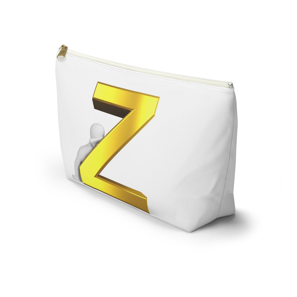 Gold Letter Z Accessory Pouch | Monogram Z Makeup Bag