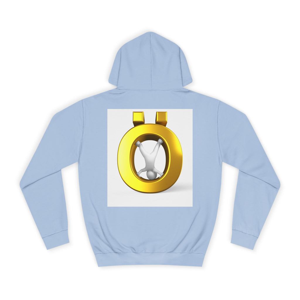Gold Letter Ö Hoodie | Minimal Jewelry Logo, White Pullover