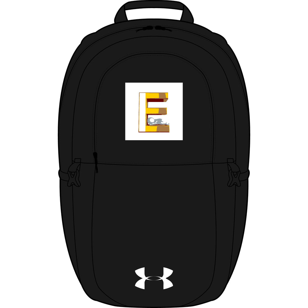 Letter E monogram patch Backpack | Embroidered initial on Under Armour bag