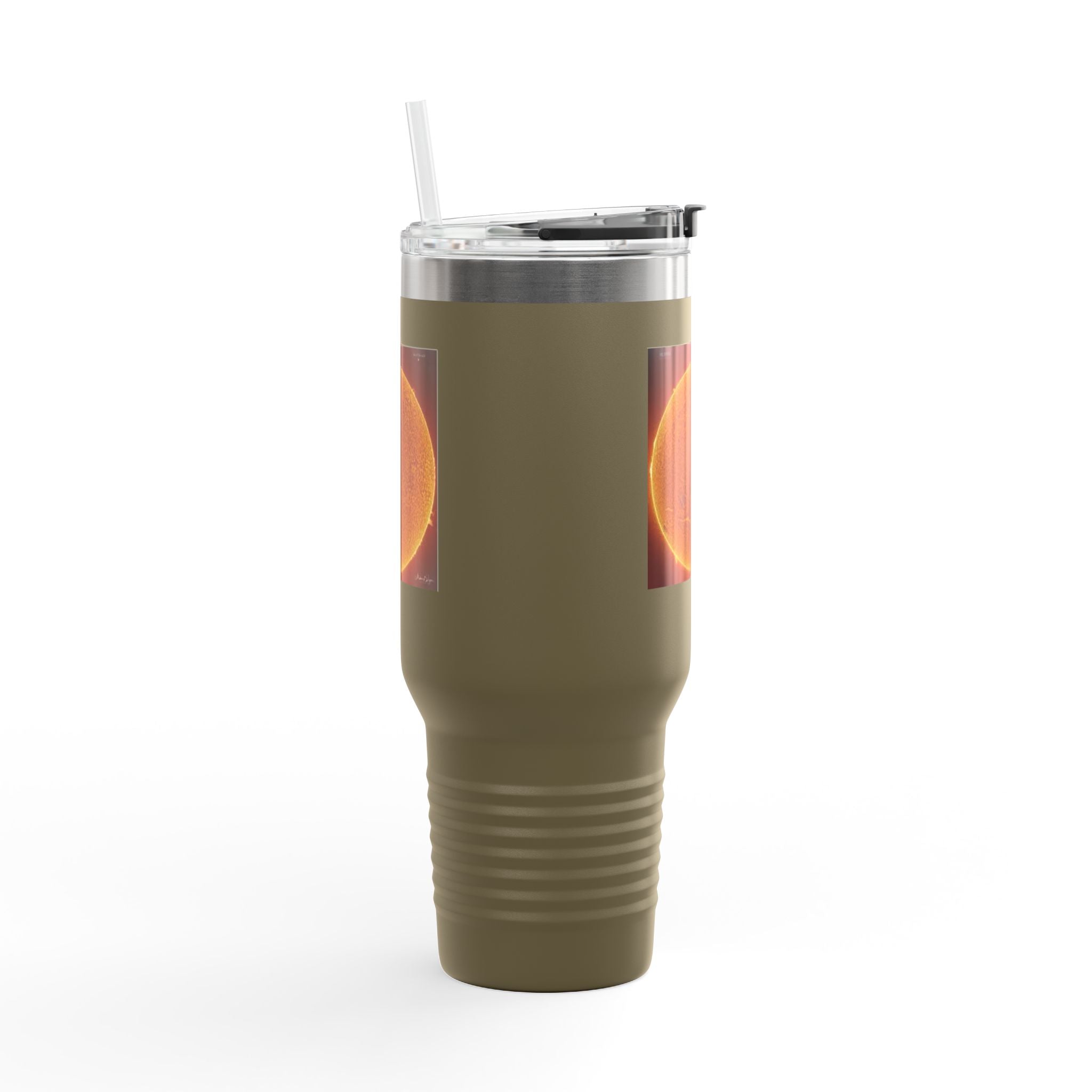 Mug de voyage photo solaire 40oz | Gobelet isotherme en acier inoxydable Solar Disc
