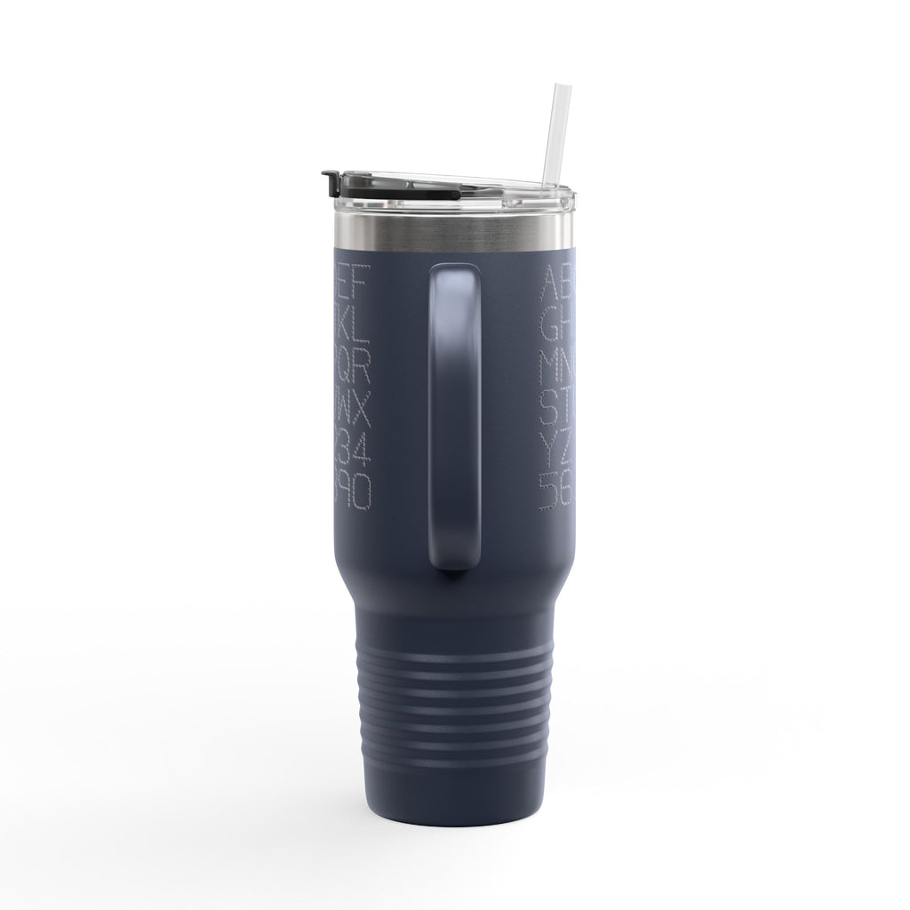 Alphabet Letters and Numbers Insulated Travel Mug | 40oz Tumbler