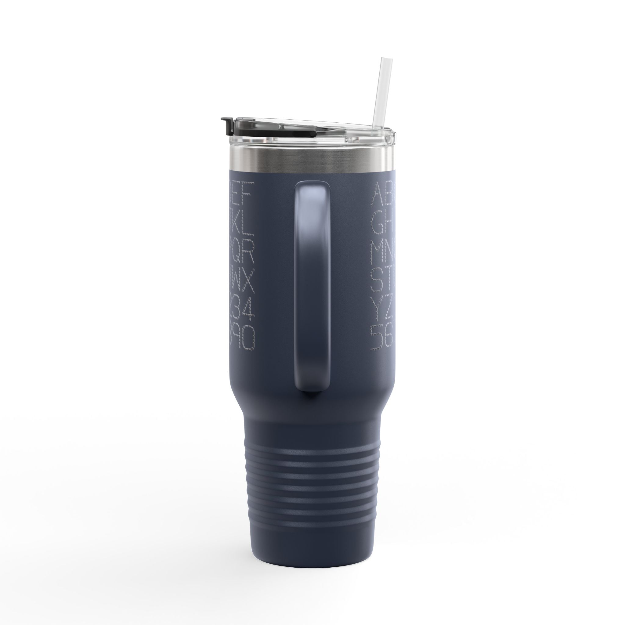 Alphabet Letters and Numbers Insulated Travel Mug | 40oz Tumbler