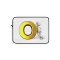 3D Gold Letter O with Leaning Figurine Laptop Sleeve | Initial O