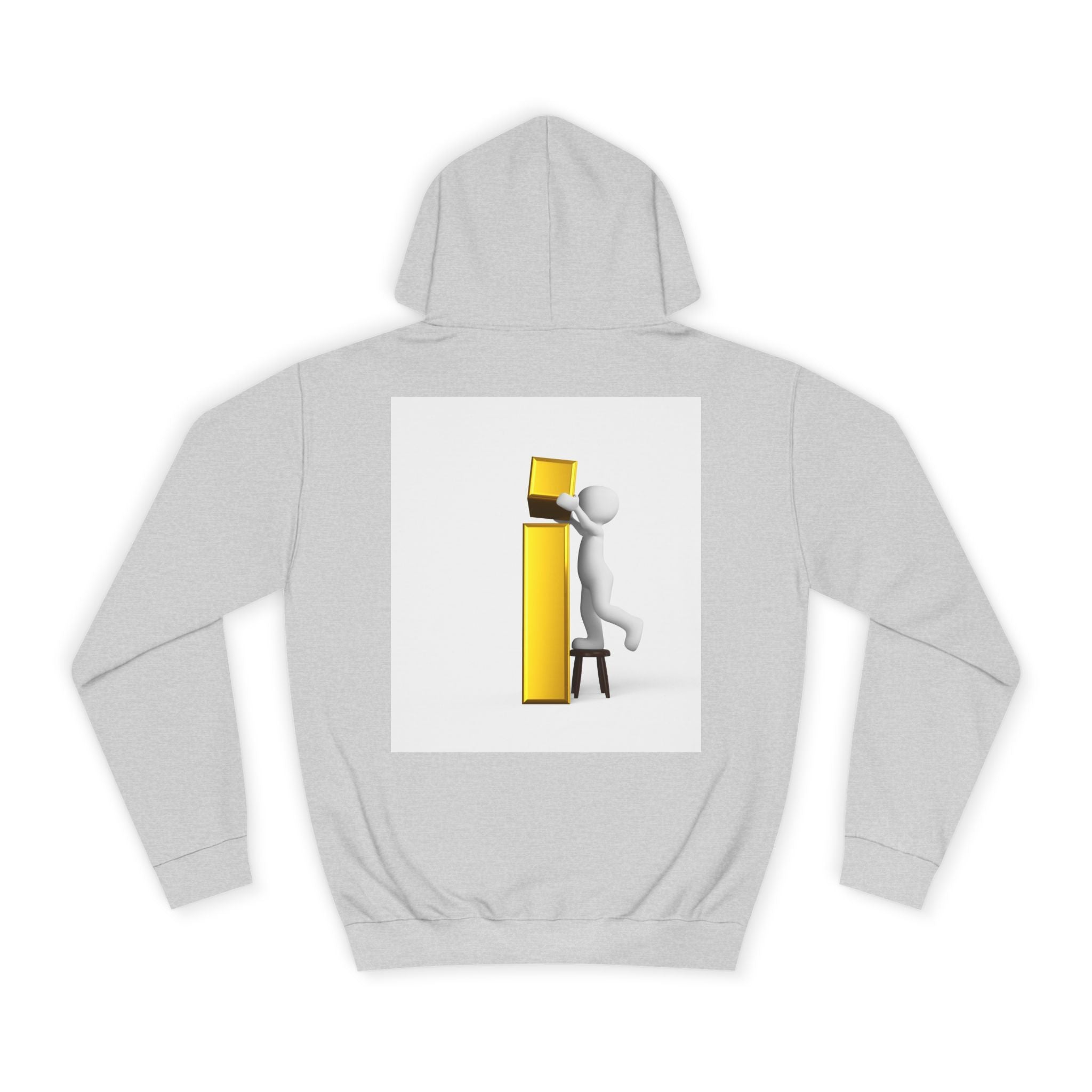 Stick Figure Building Letter i Hoodie | Minimal Illustration