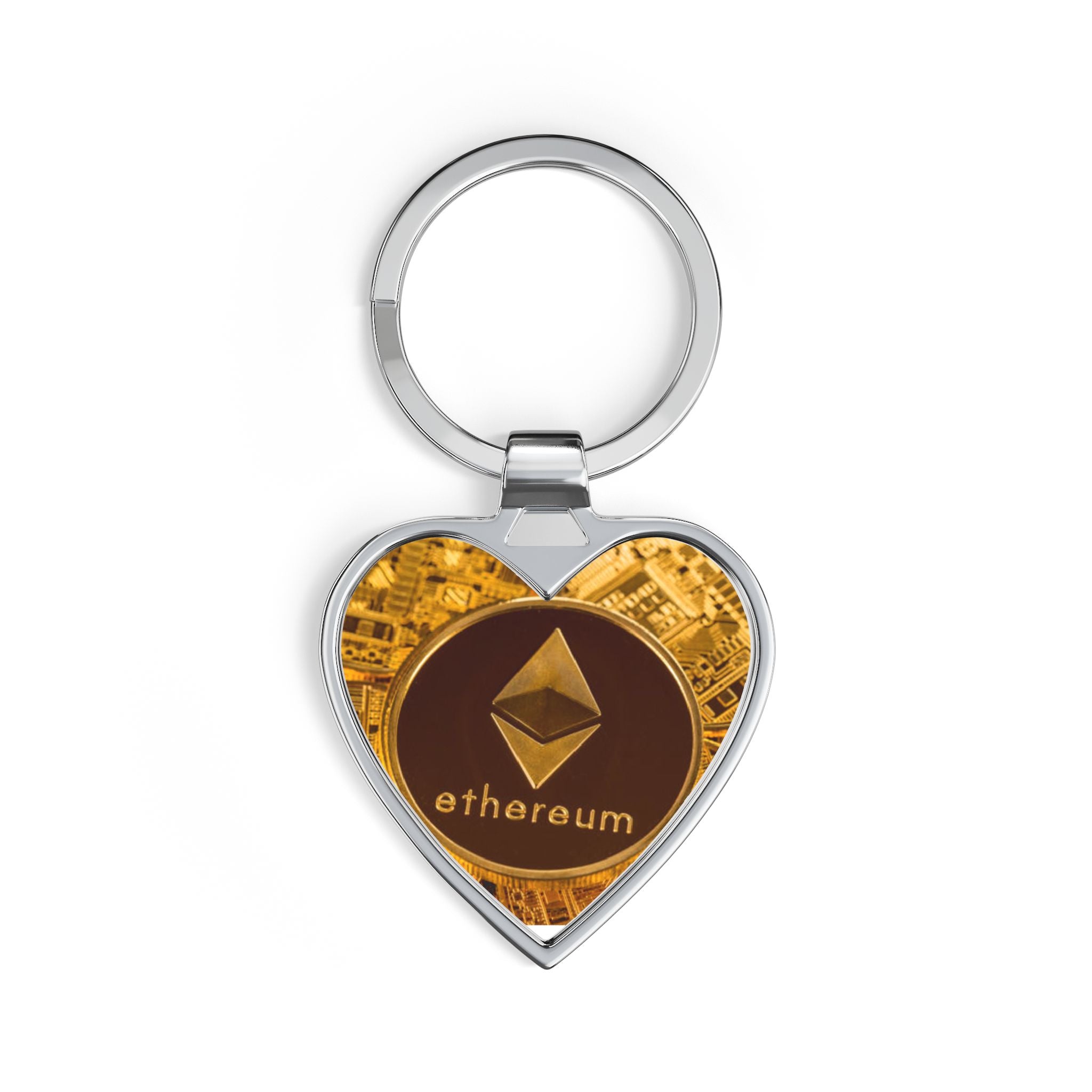 Ethereum Crypto Heart Keychain | Blockchain Token Keyring