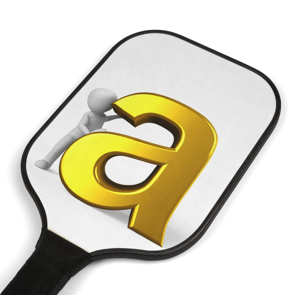 Gold Letter 'a' Pickleball Paddle