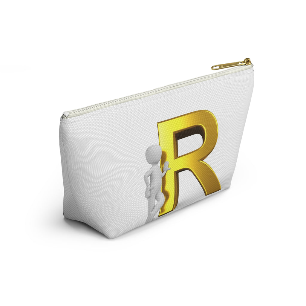 Gold Letter R Initial Accessory Pouch