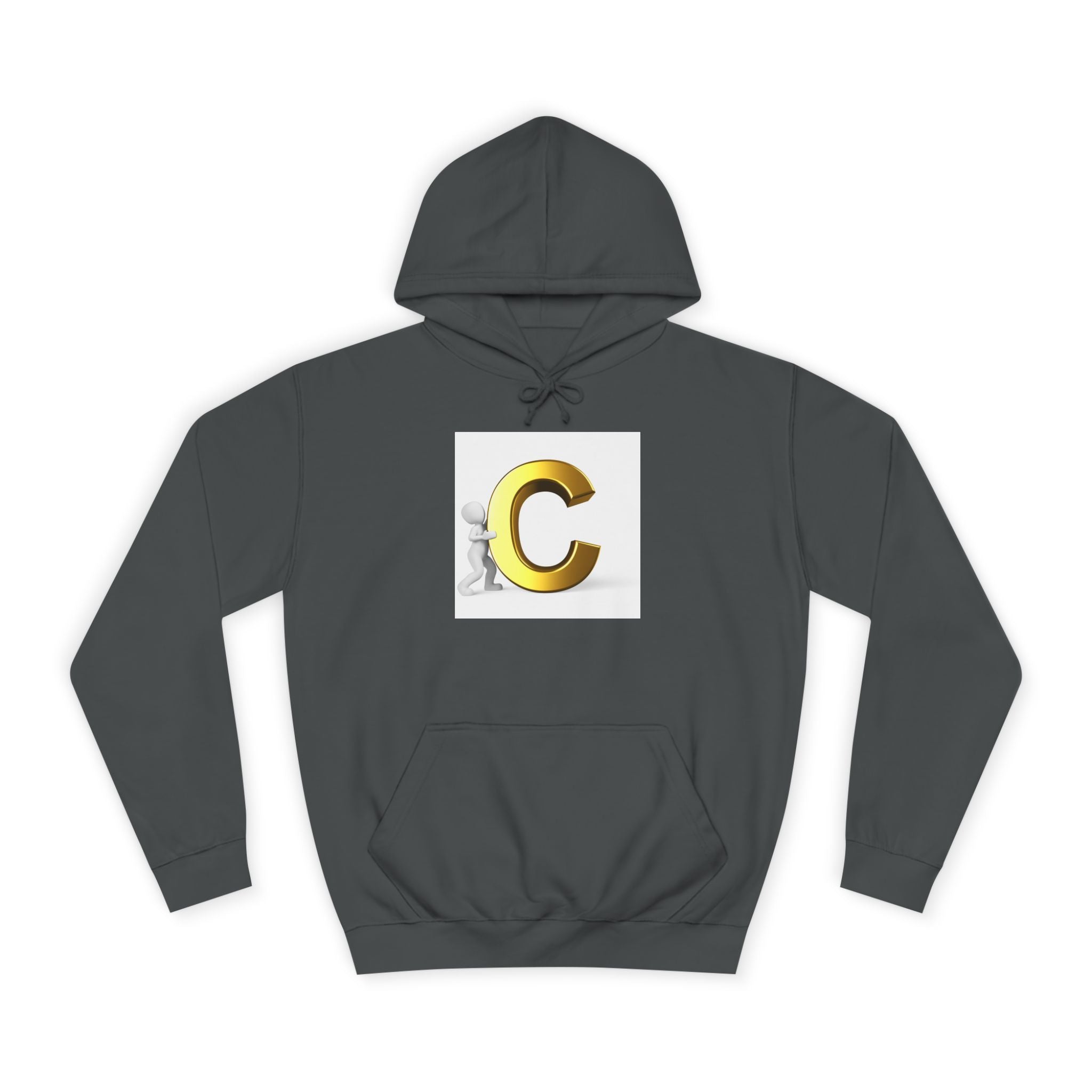 Gold Letter C Hoodie | Monogram Initial C Sweatshirt
