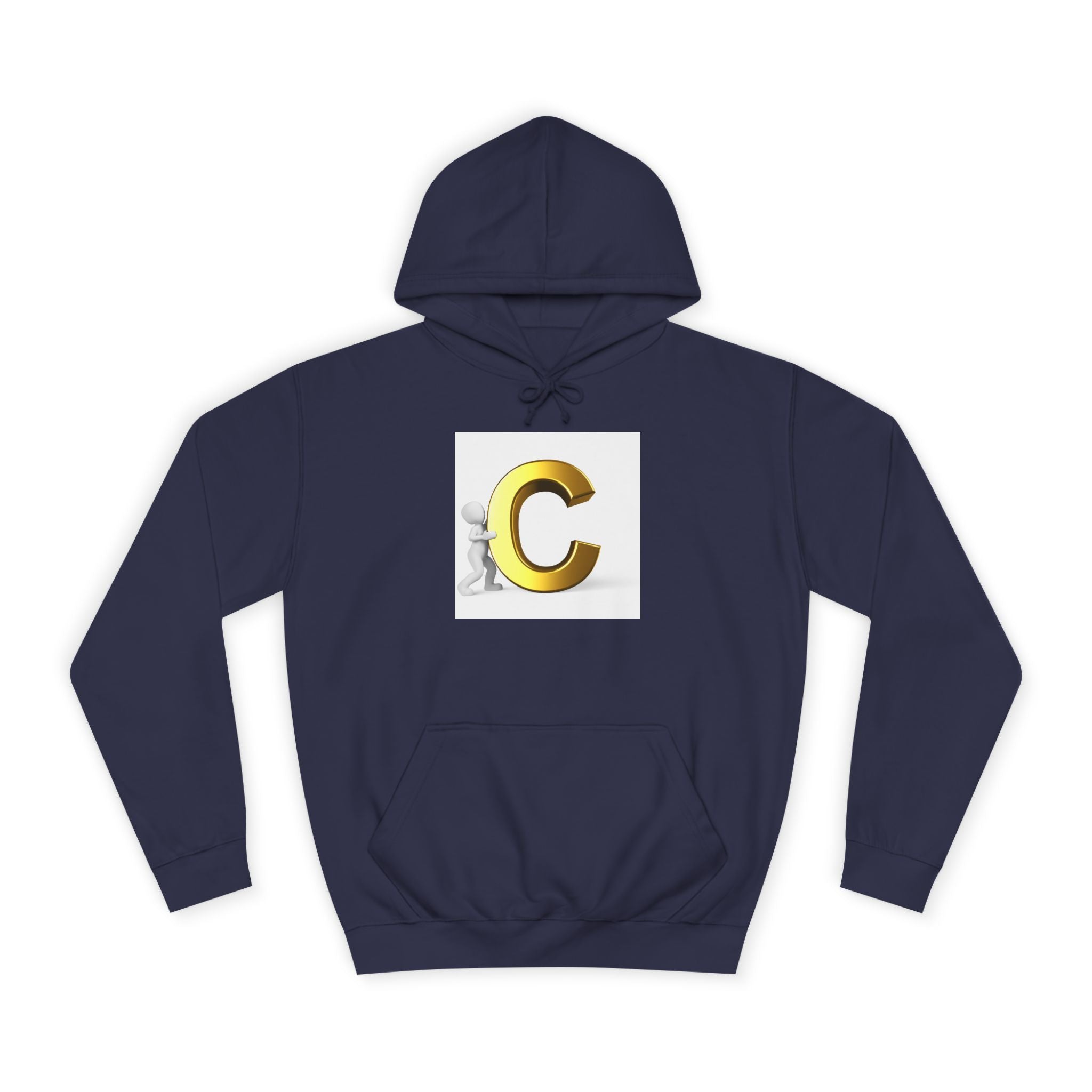 Gold Letter C Hoodie | Monogram Initial C Sweatshirt