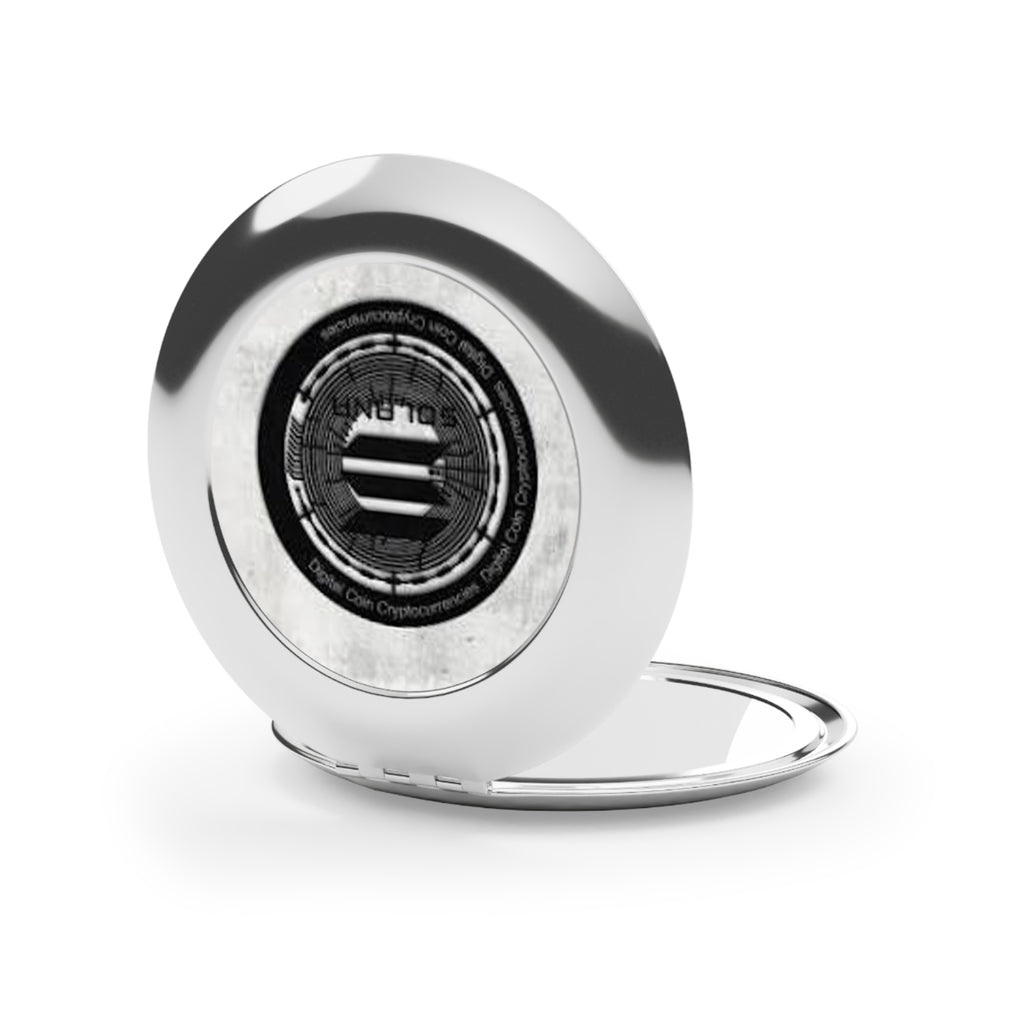 Solana Coin Logo Compact Travel Mirror | Cryptocurrency Makeup Mirror