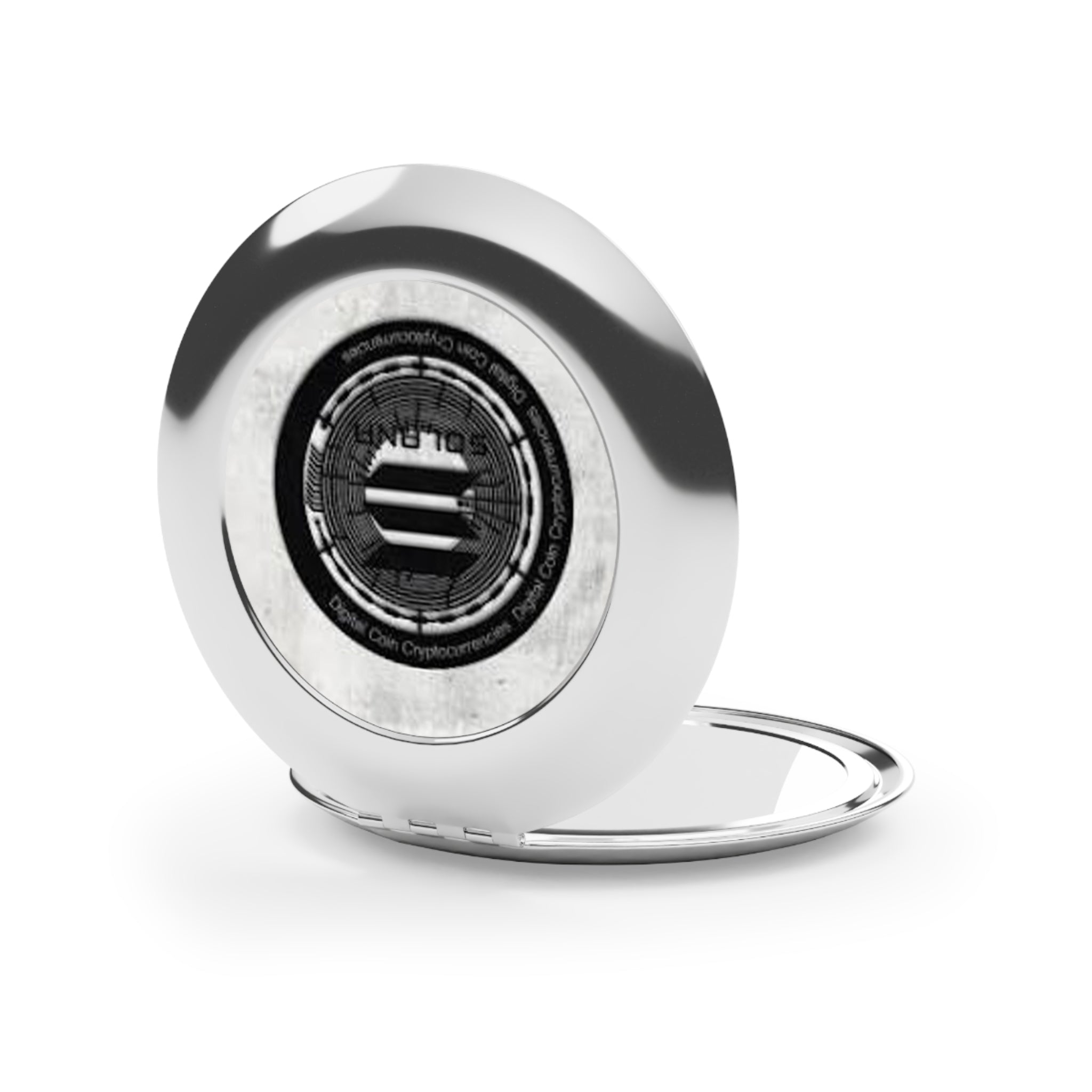 Solana Coin Logo Compact Travel Mirror | Cryptocurrency Makeup Mirror