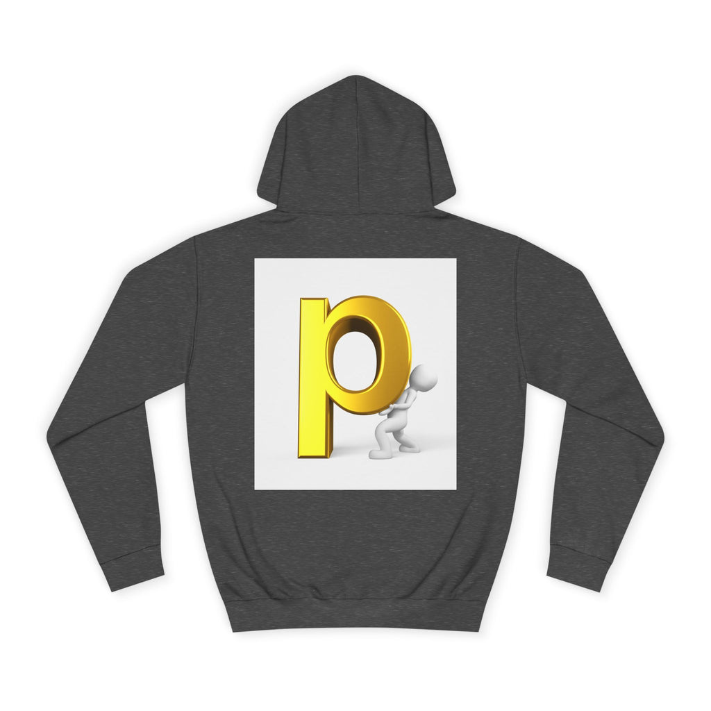 3D Letter P Character Hoodie | Initial P Monogram Pullover