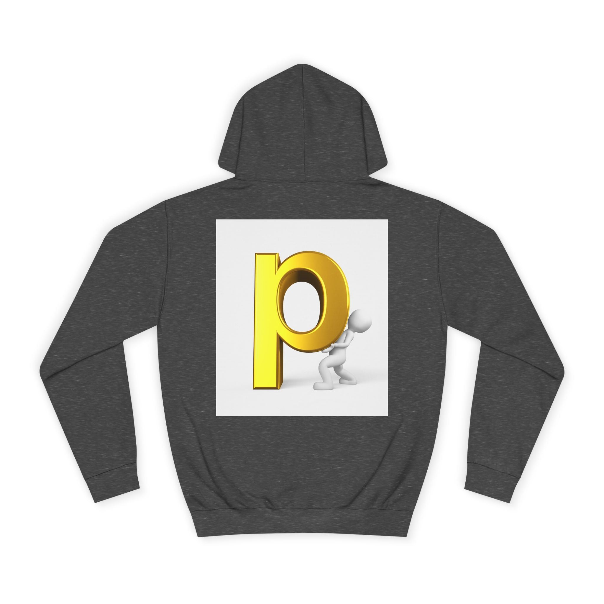 3D Letter P Character Hoodie | Initial P Monogram Pullover