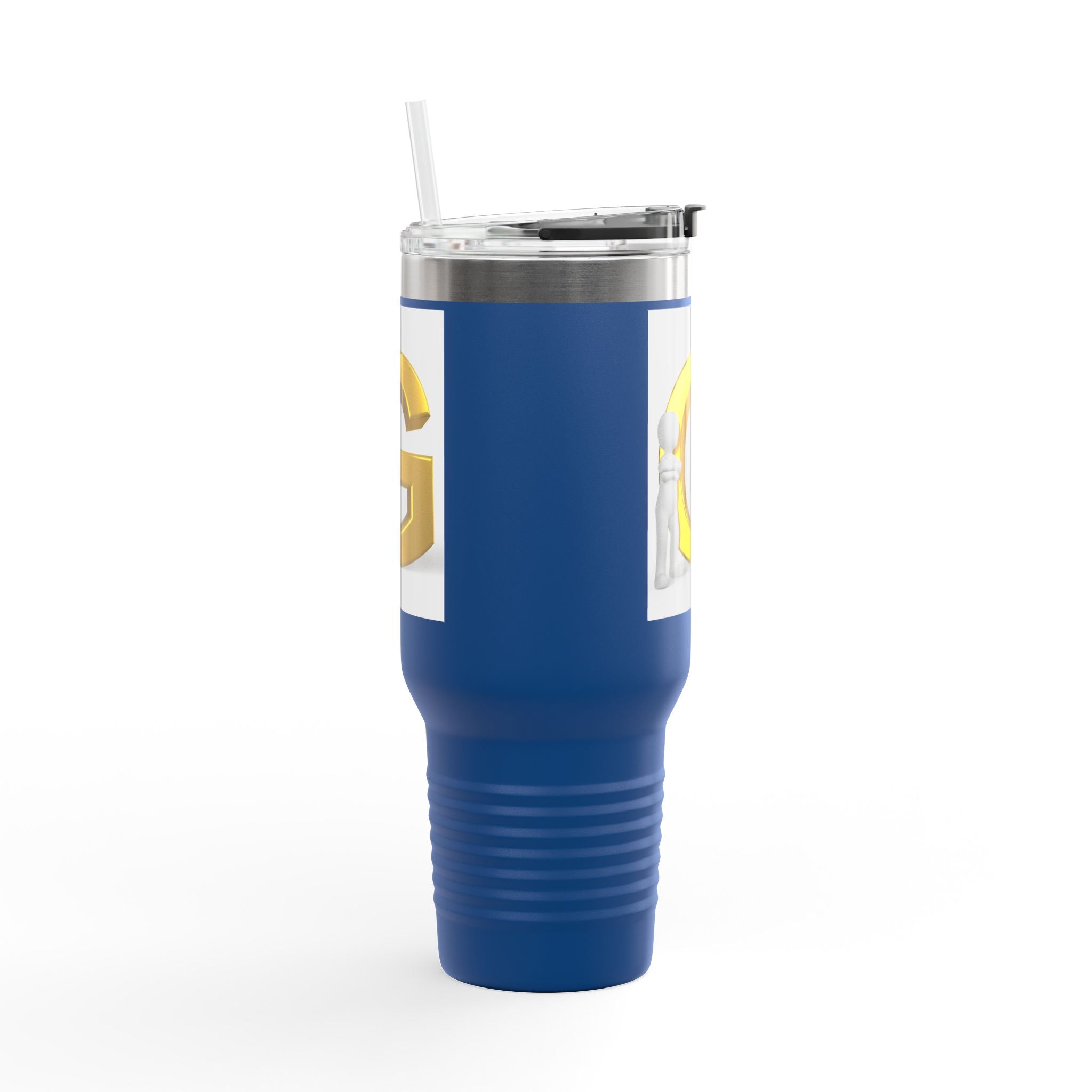 Gobelet de voyage 40oz avec lettre G dorée en 3D | Gobelet isotherme