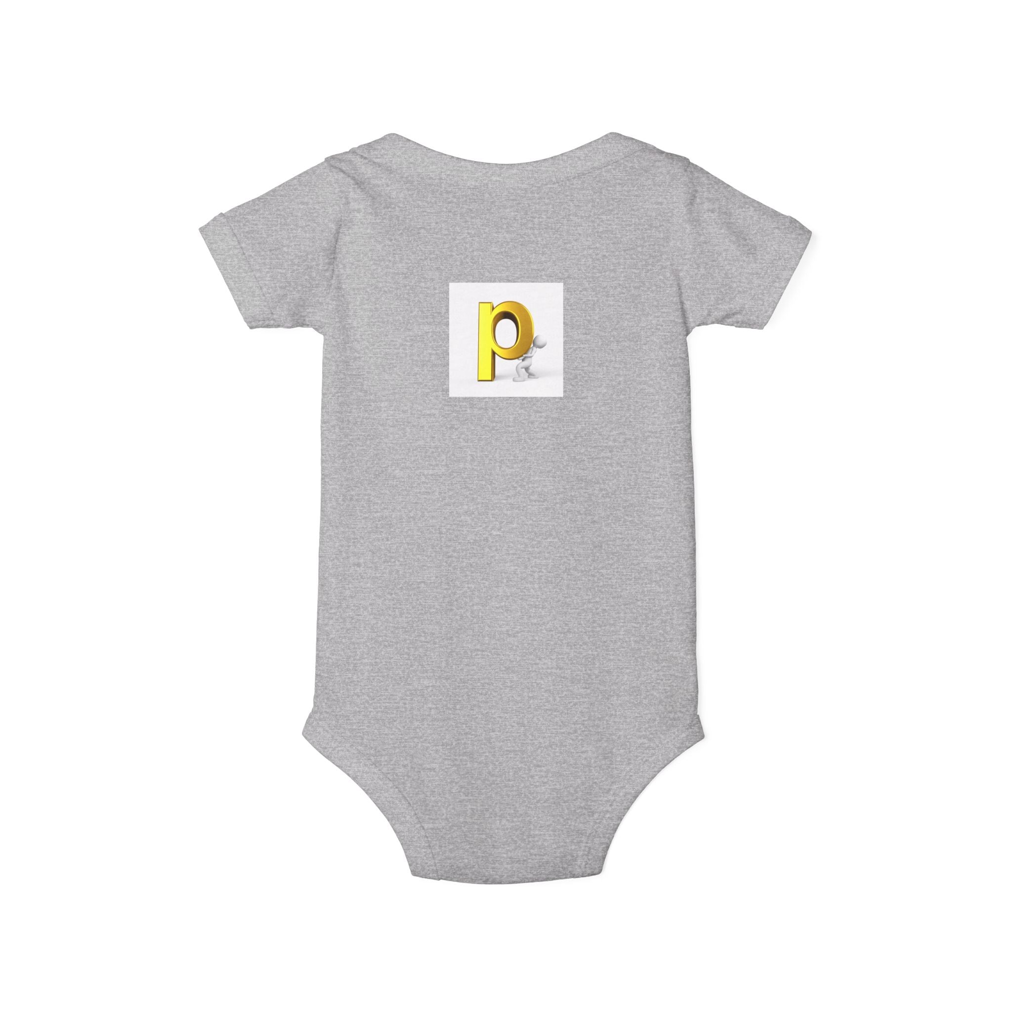 Yellow Letter P  Baby Bodysuit | Infant One Piece