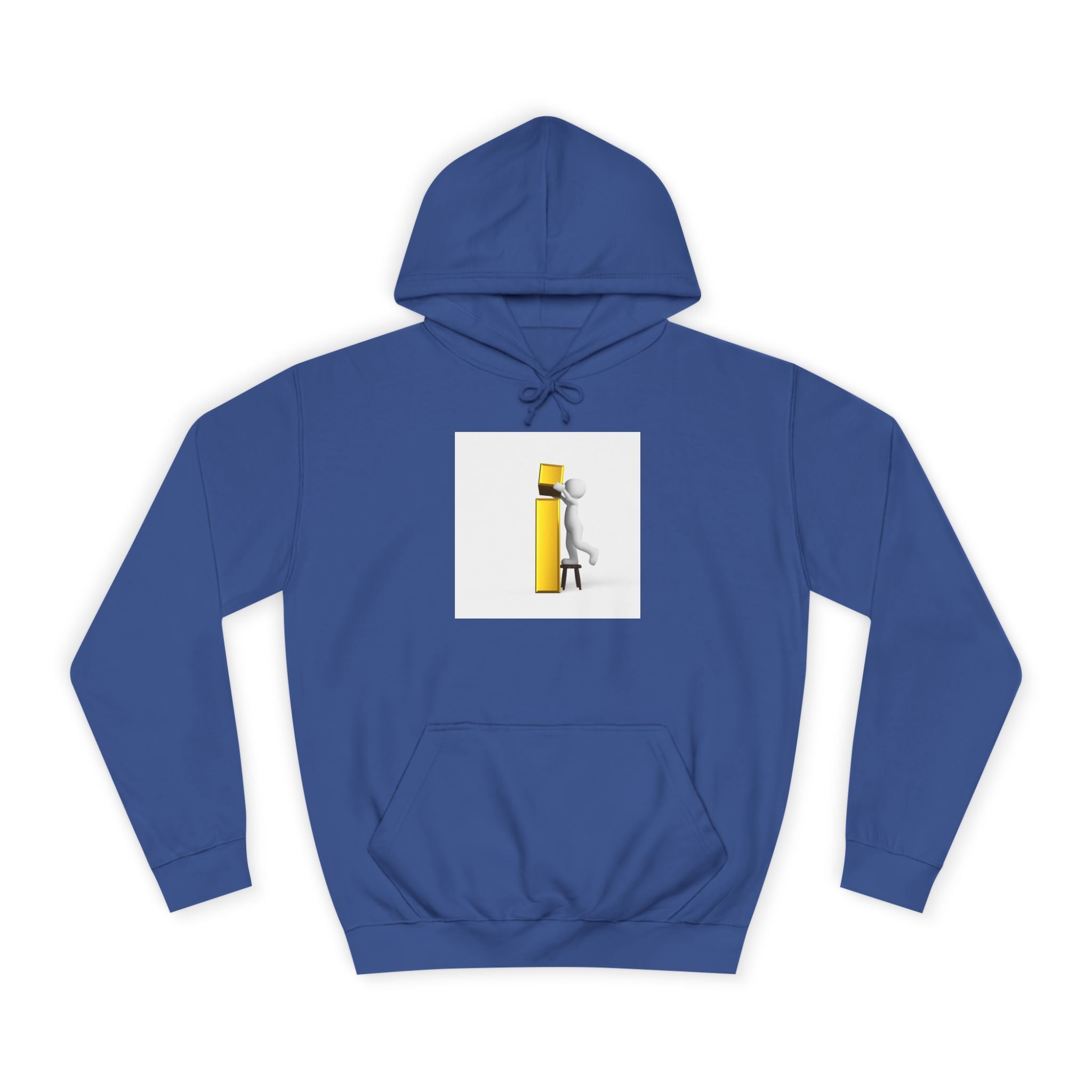 Stick Figure Building Letter i Hoodie | Minimal Illustration