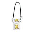 3D Figure with Gold X Small Cell Phone Wallet | Crossbody Phone Pouch