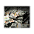 Stacks of Cash Sticker | Money Pile Kiss-Cut Sticker, Dollar Euro Banknote Design