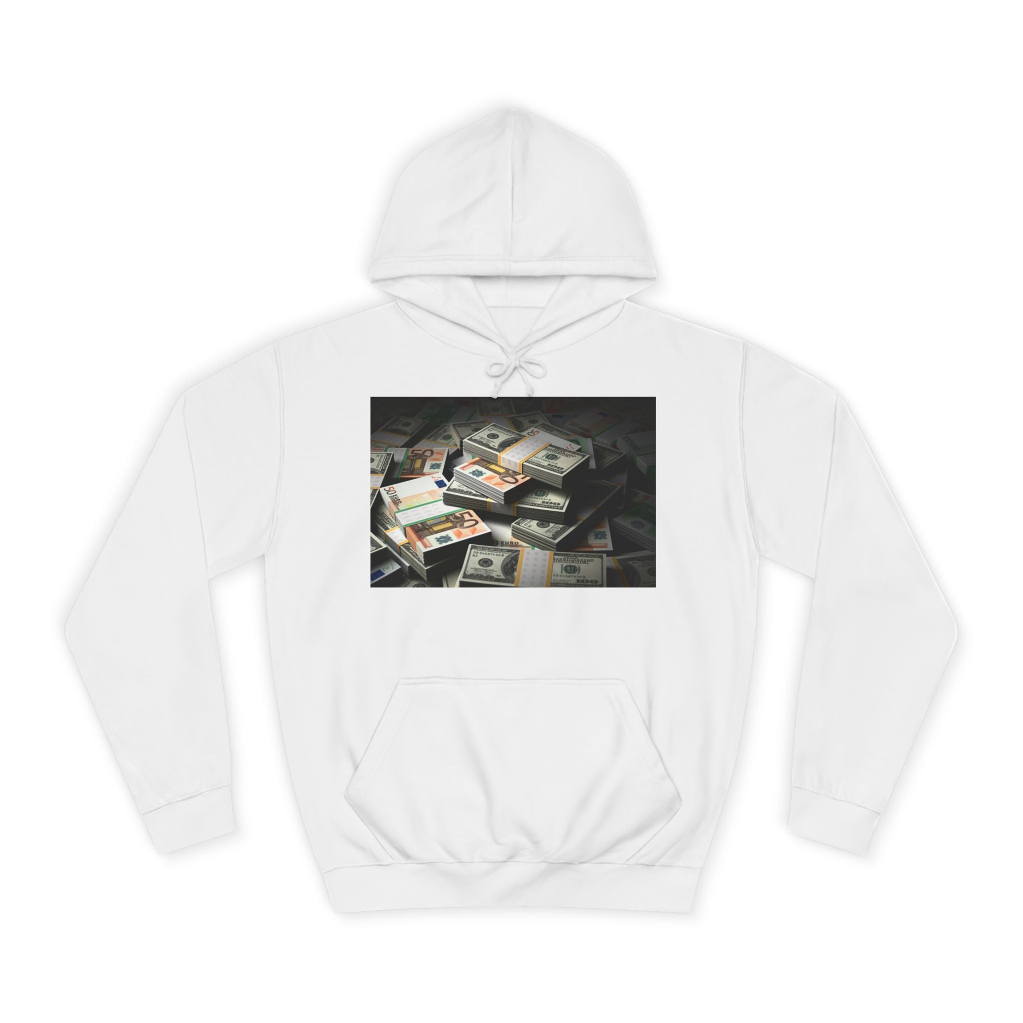 Stacked Cash Money Hoodie | Vintage Banknote Print, Stacks of Dollars