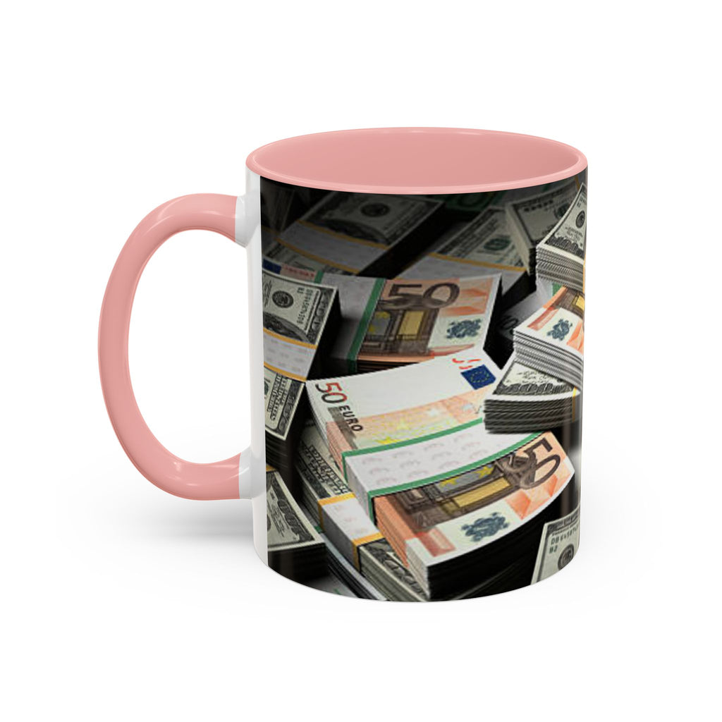 Geldstapel-Tasse | Akzent-Kaffeetasse 325 ml 444 ml, Bargeld-Muster