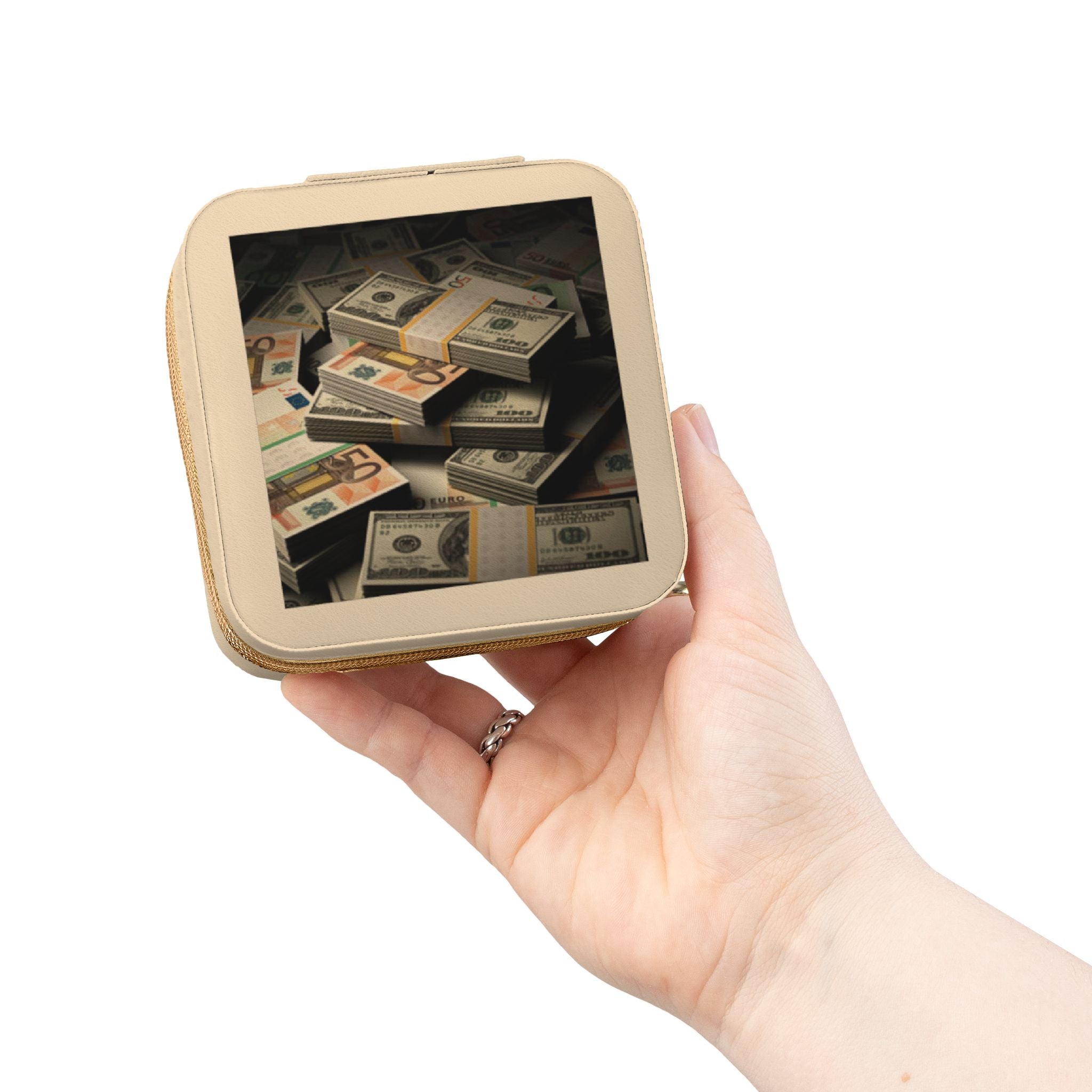 Stack of Cash Jewelry Travel Case | Compact Portable Organizer
