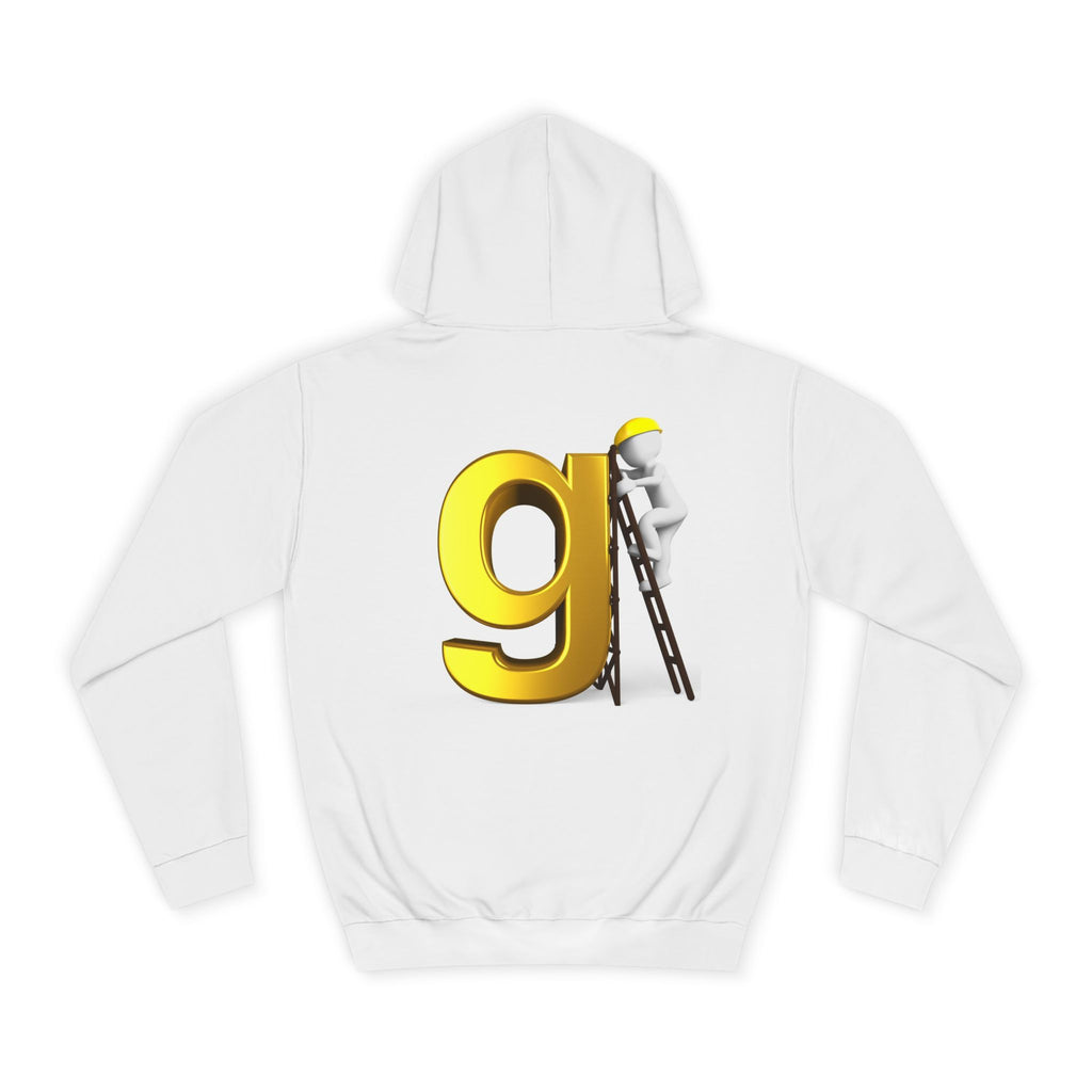 Gold Letter G with Painter Character Hoodie | Initial Monogram