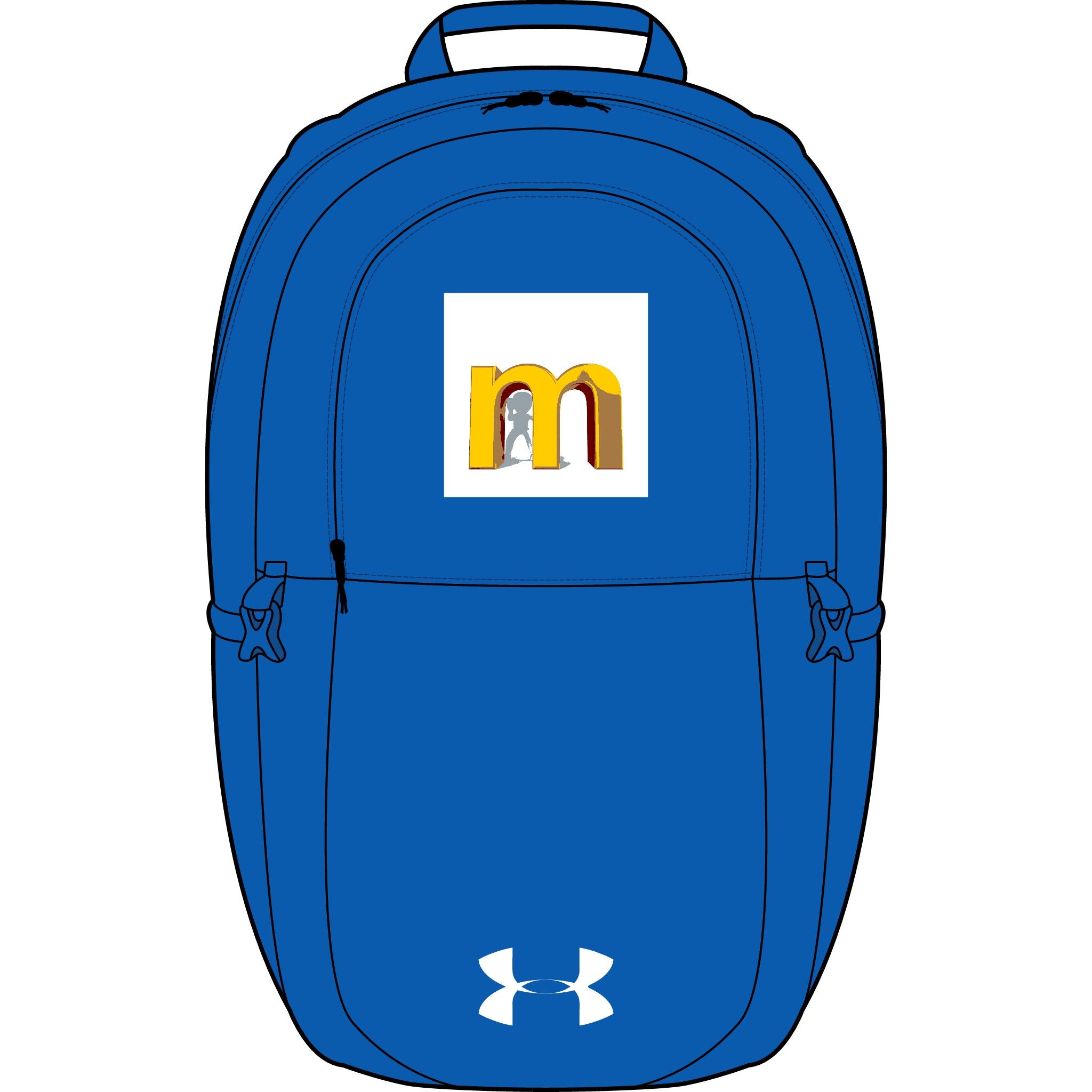 Gelber M Candy Monogramm Rucksack | Besticktes Under Armour