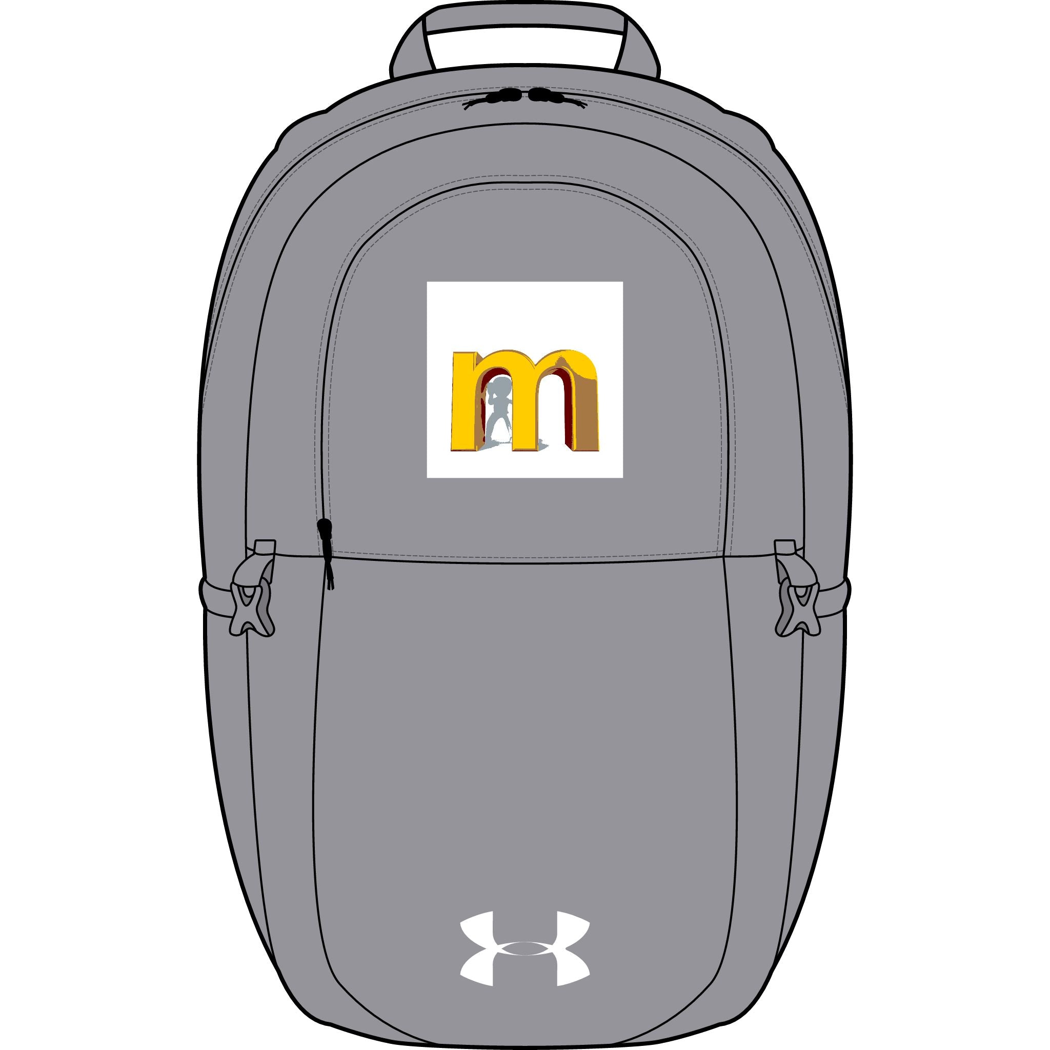 Gelber M Candy Monogramm Rucksack | Besticktes Under Armour
