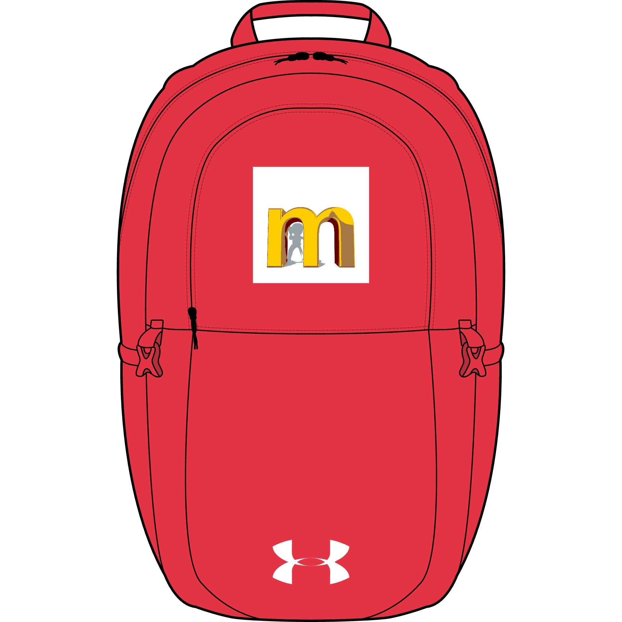 Gelber M Candy Monogramm Rucksack | Besticktes Under Armour
