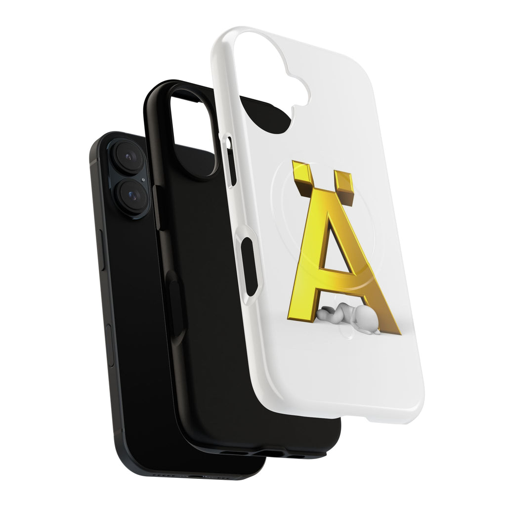 Gold Letter Ä Phone Case | Magnetic Tough Case, Initial Monogram
