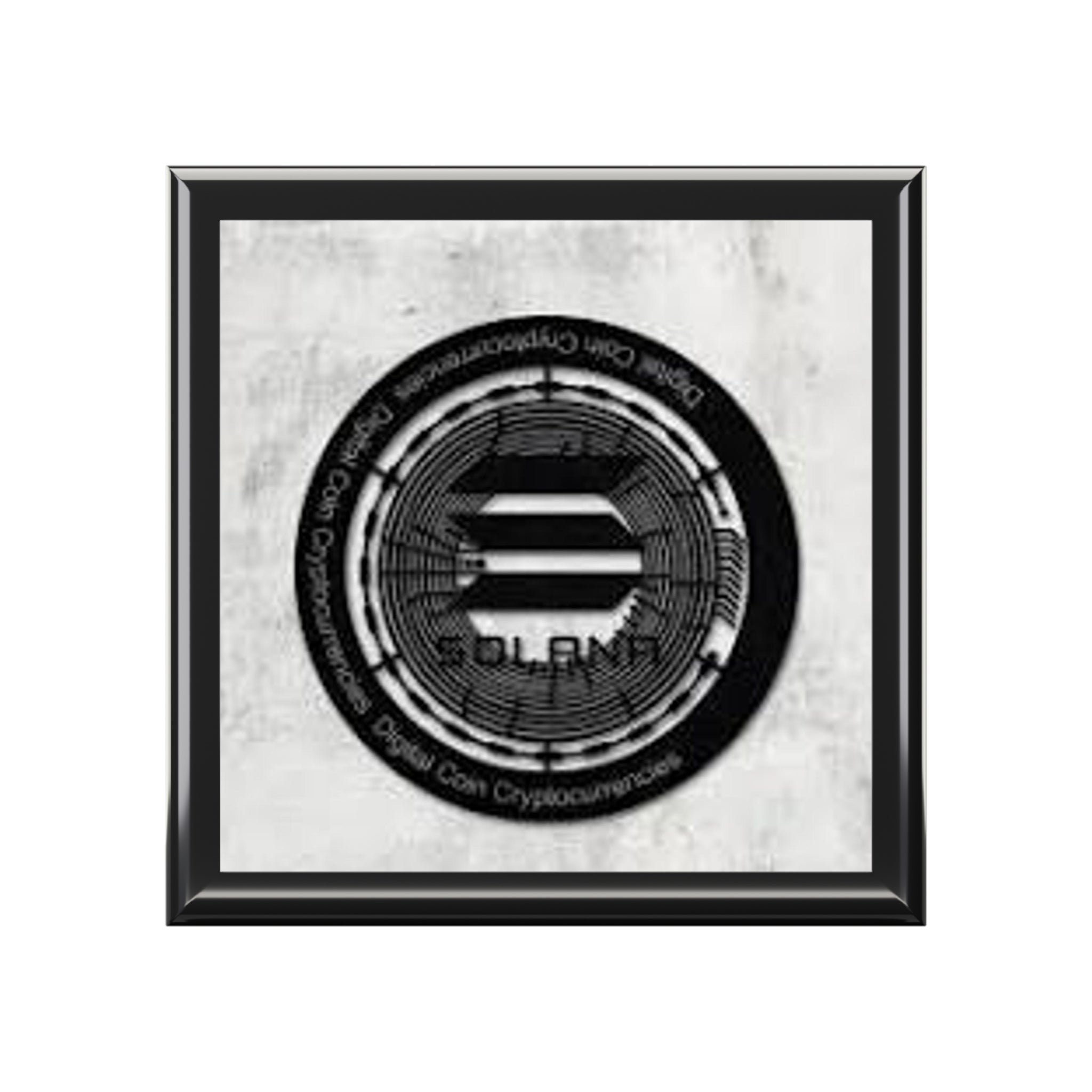 Solana Coin design Jewelry Box | Crypto logo keepsake box