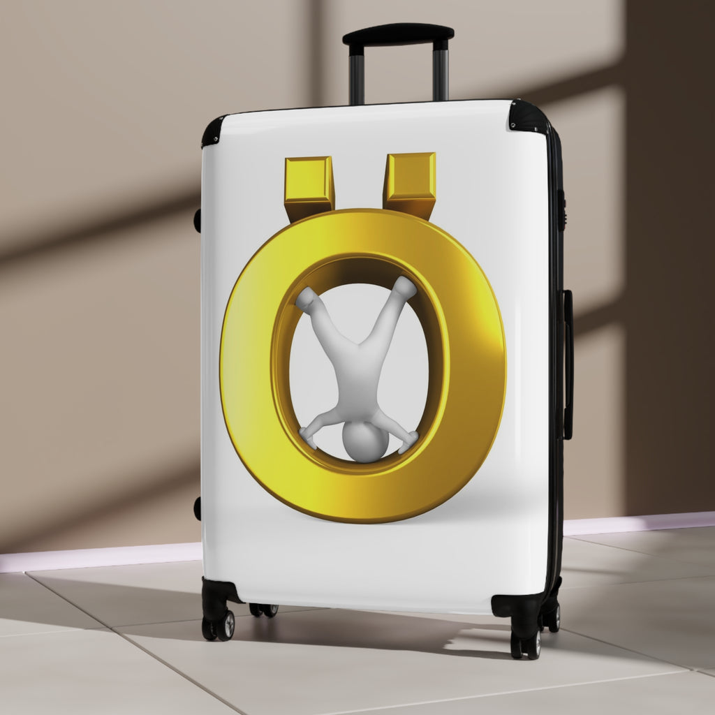 Gold Letter Ö Suitcase | Initial Luggage