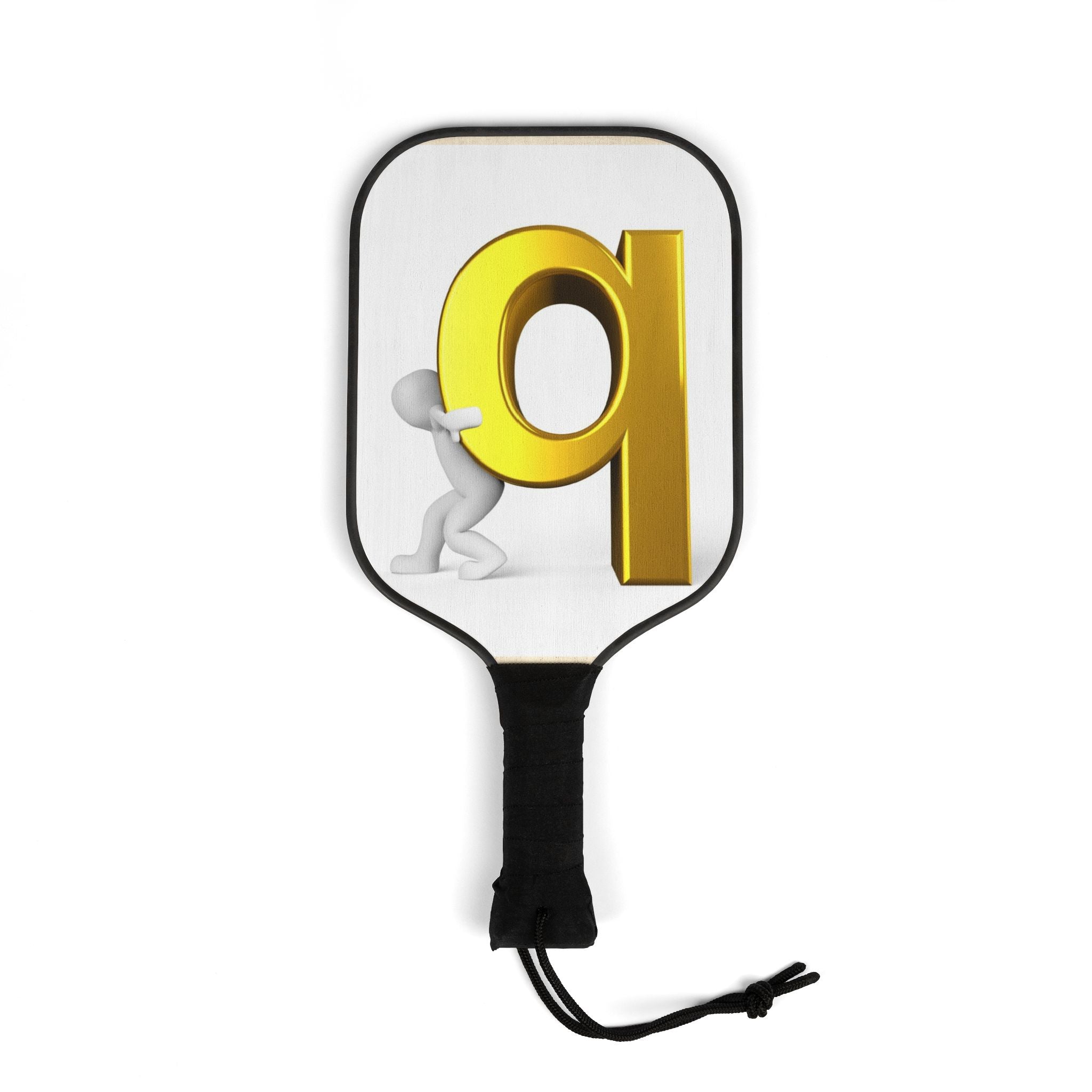 Golden Letter Q Pickleball Paddle