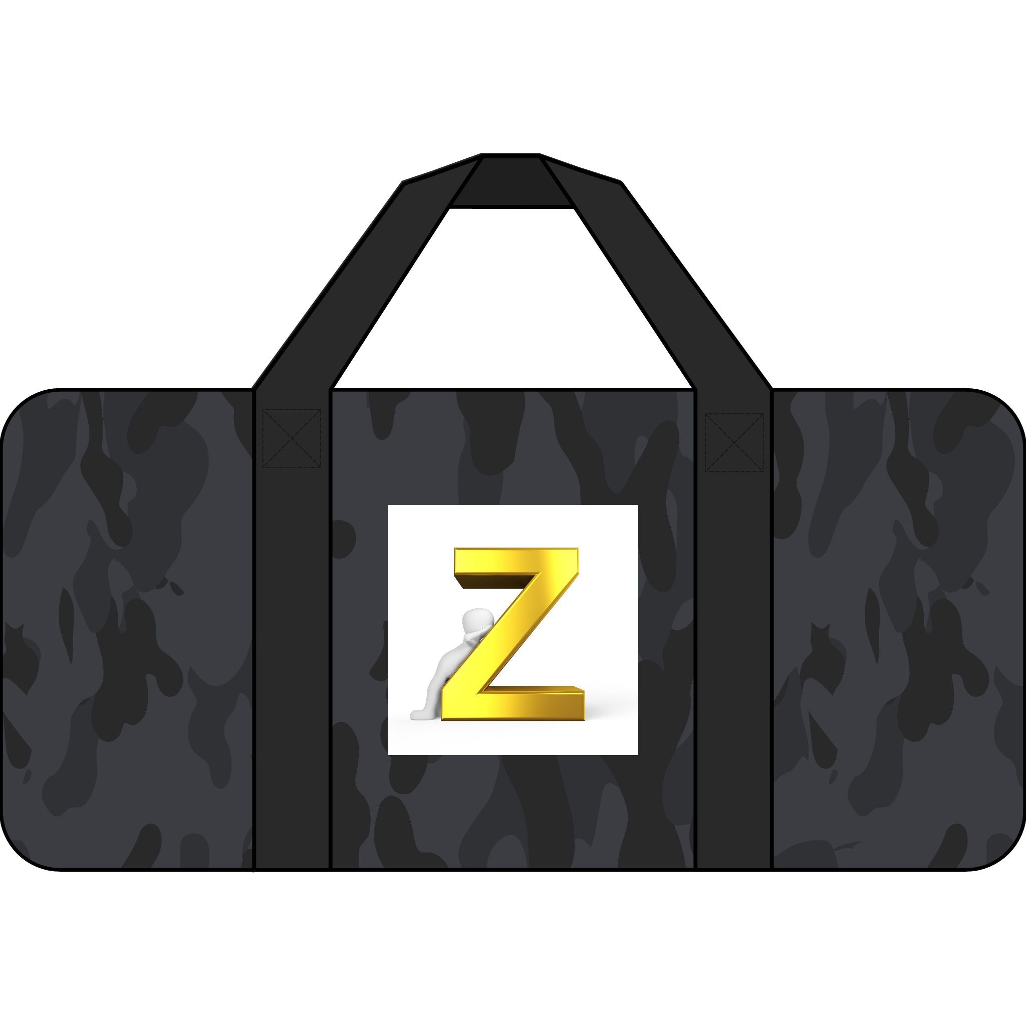 Gold Z Monogram Tripper Duffel Bag | Checker or Camo Strap Options