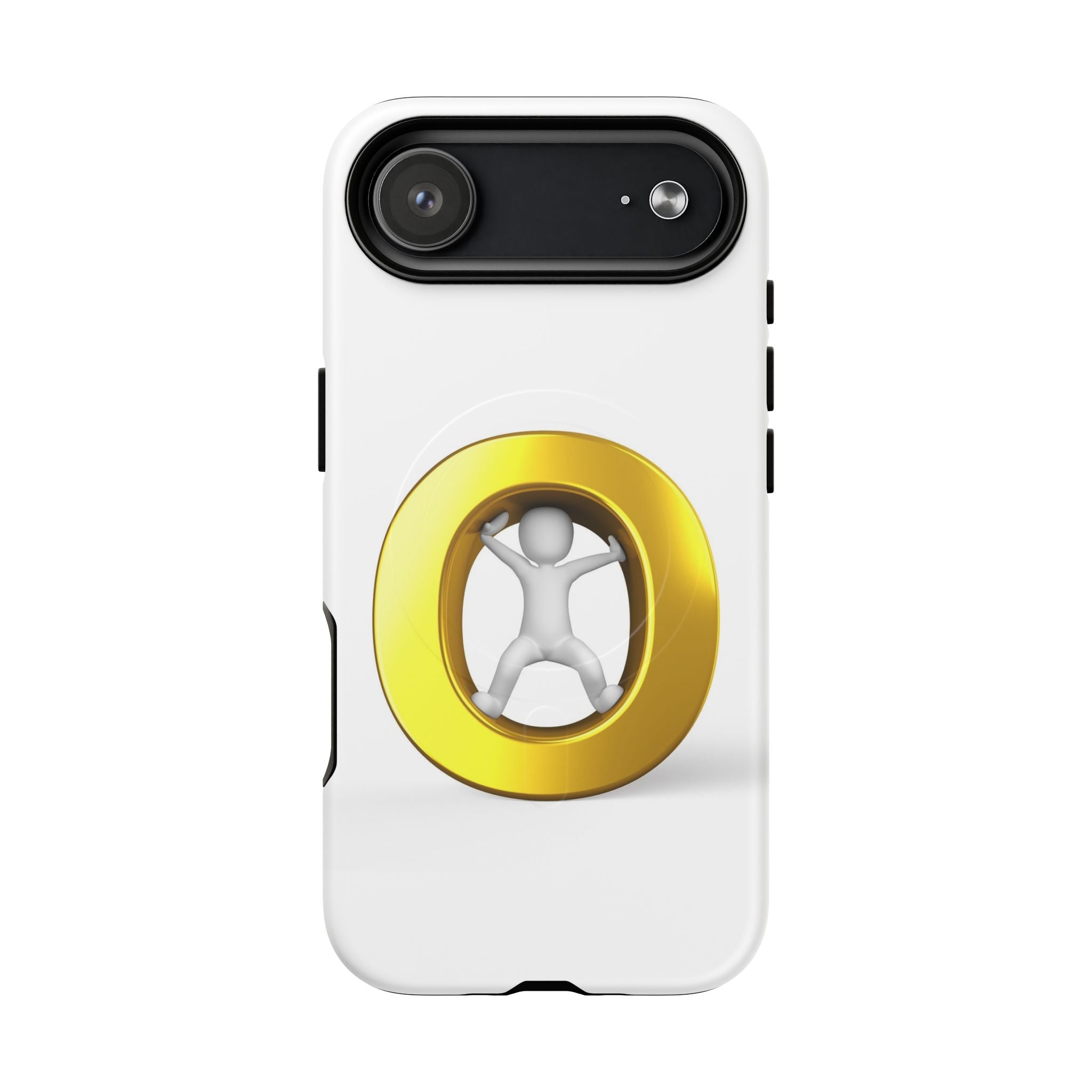 3D Gold Letter O Figure Phone Case | Tough Magnetic Case