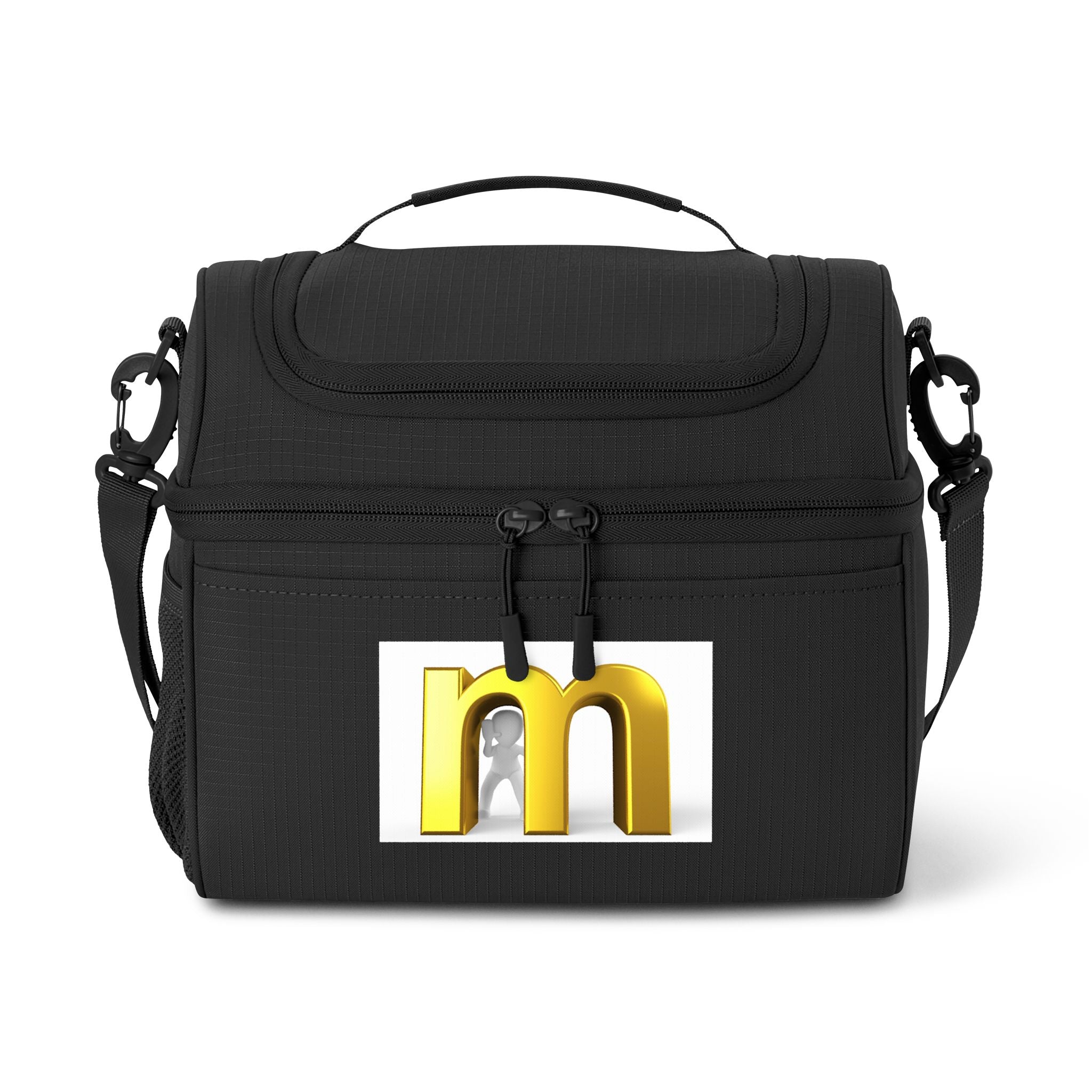 Gold Letter M Cooler Bag | Personalized Monogram Lunch Cooler