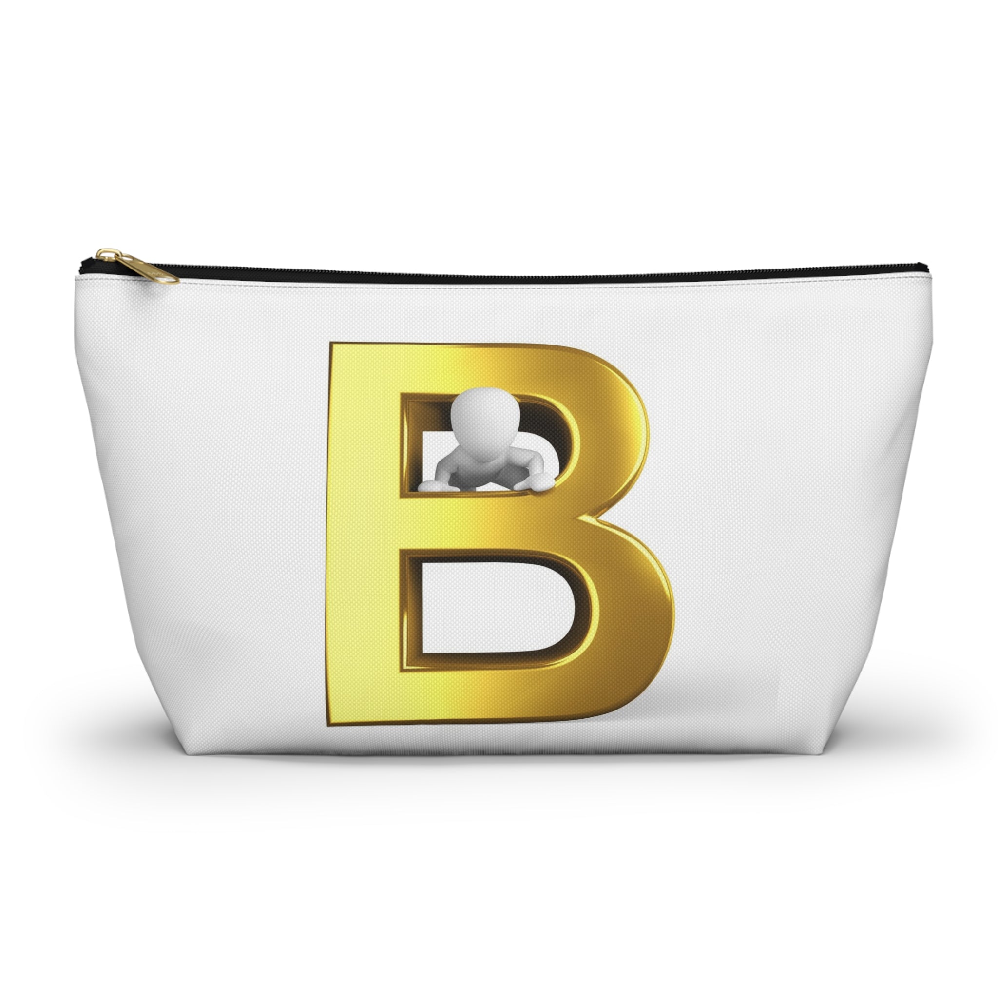 Gold Letter B Initial Accessory Pouch